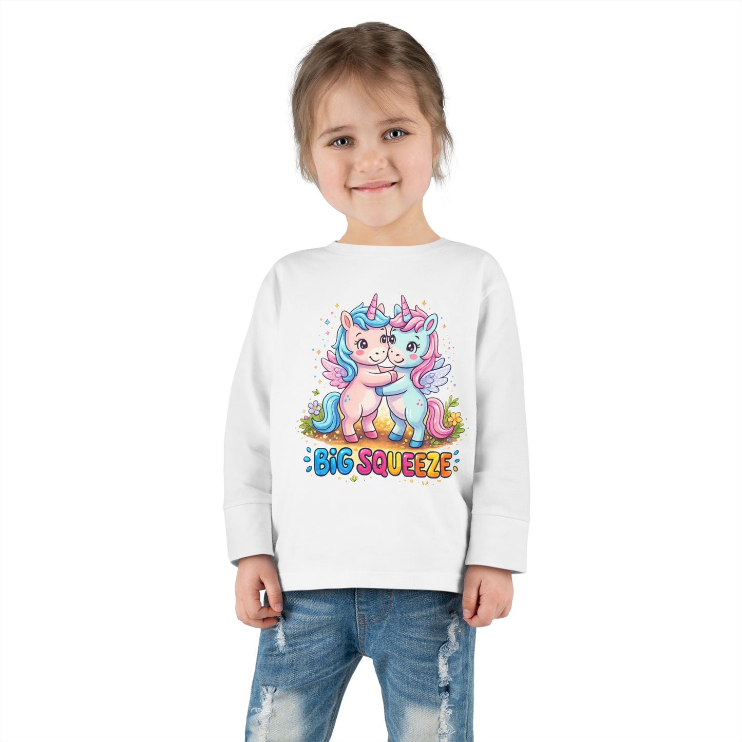 Big Squeeze Unicorn Toddler Long Sleeve Tee