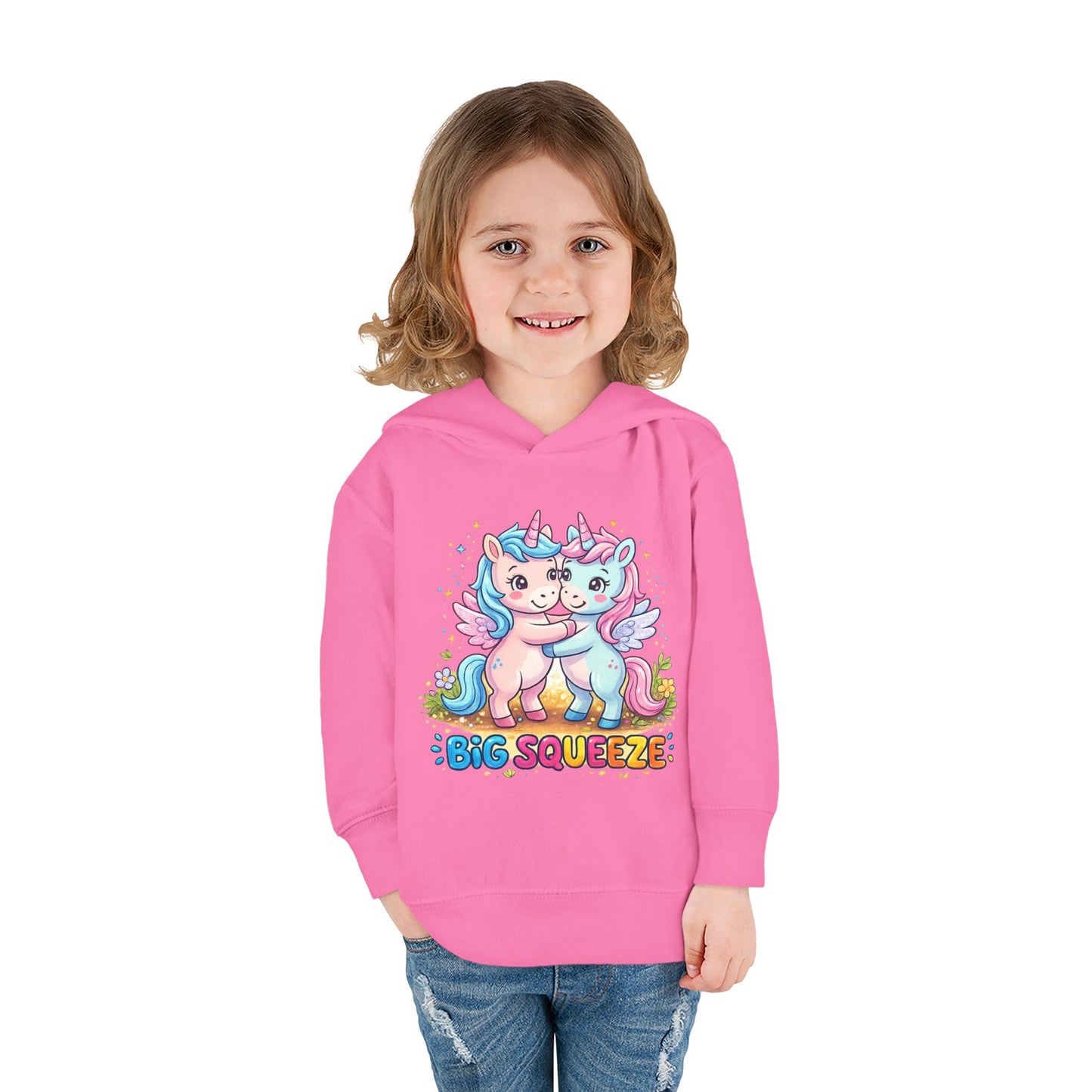 Big Squeeze Unicorn Toddler Pullover Fleece Hoodie