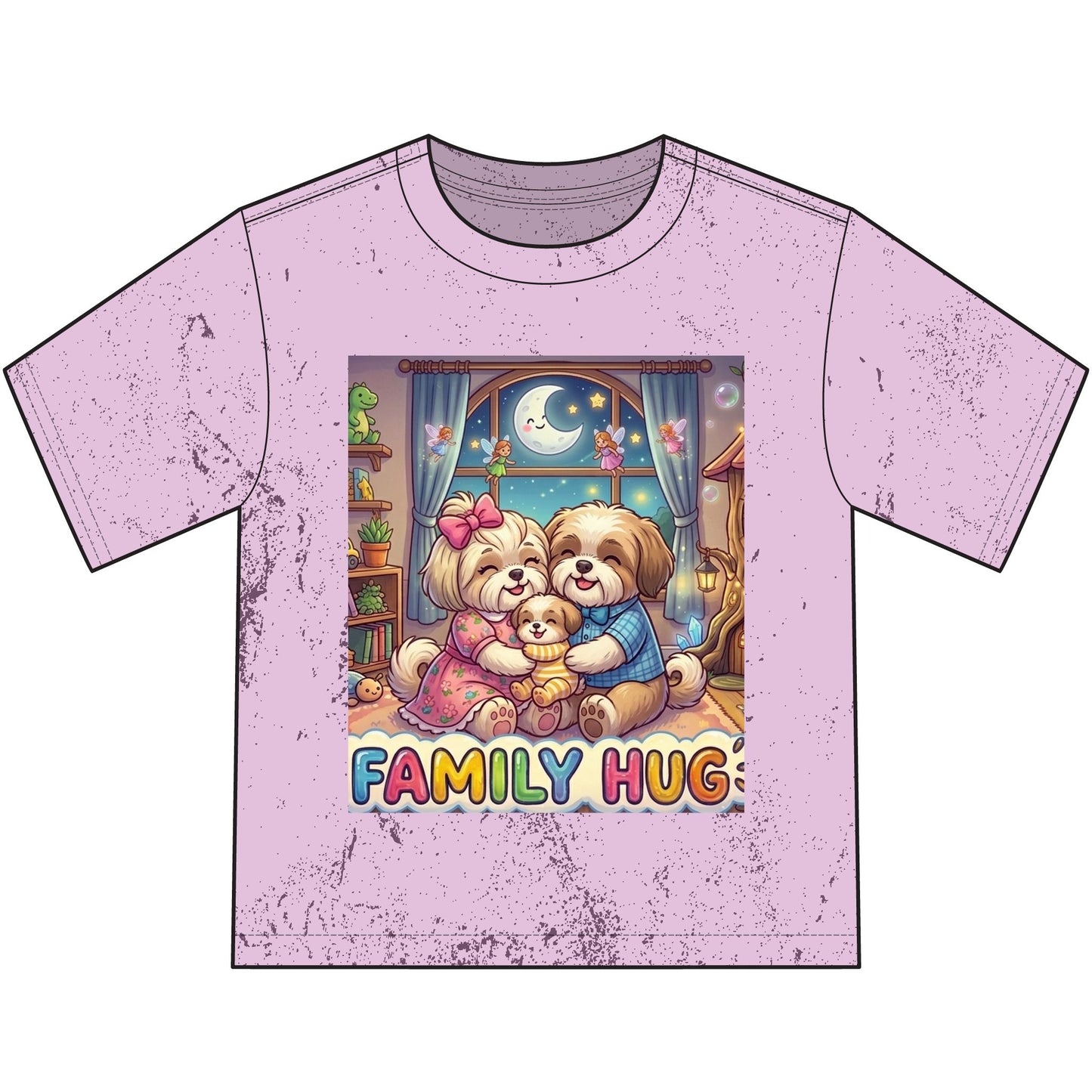 Family Hug Shih Tzu Heavyweight Color Blast Youth T-Shirt