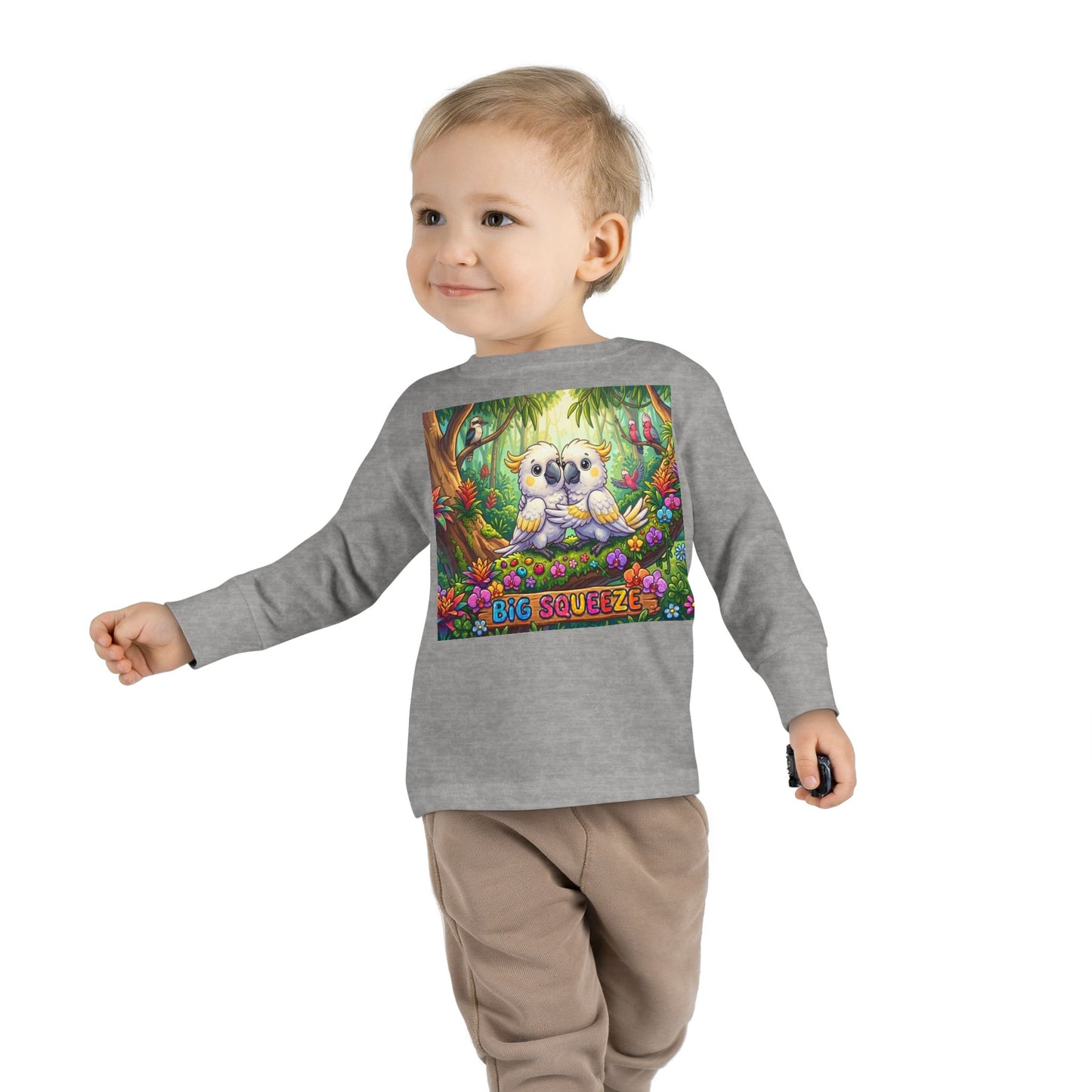 Big Squeeze Cockatoo Toddler Long Sleeve Tee