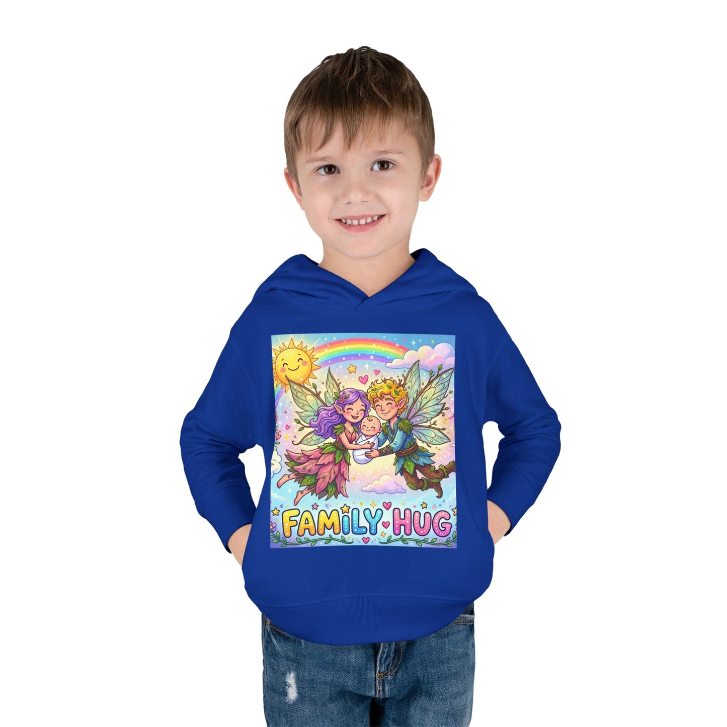 Family Hug Fairy Toddler Pullover Fleece Hoodie