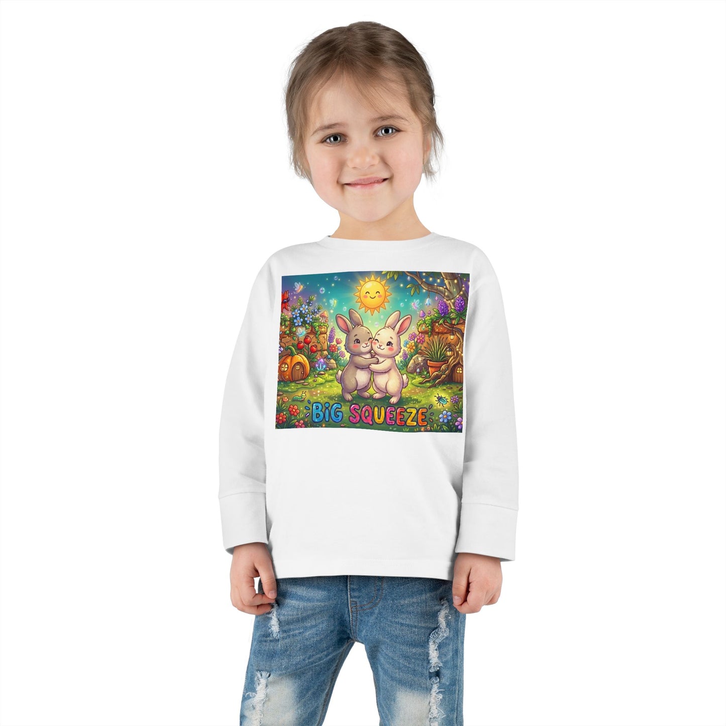 Big Squeeze Bunny Toddler Long Sleeve Tee
