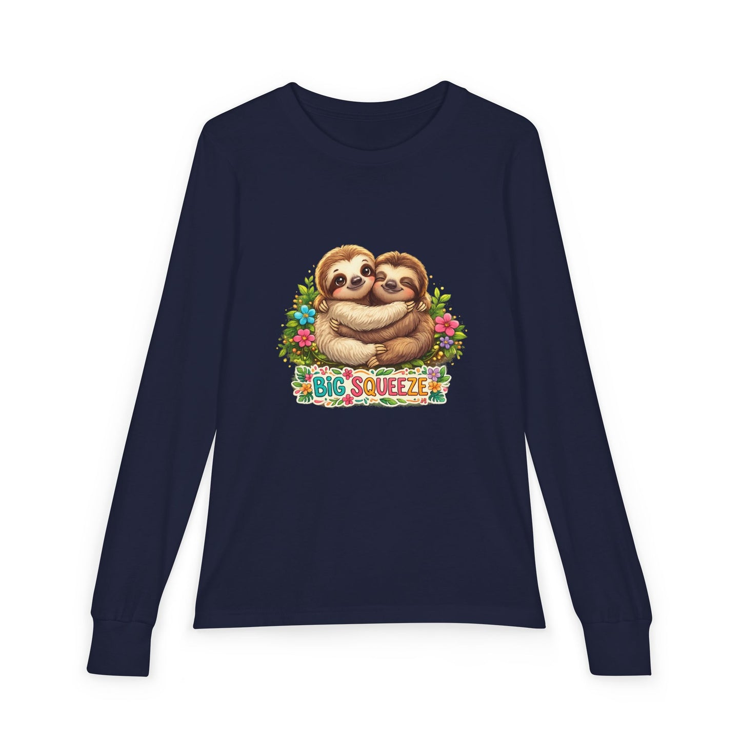 Big Squeeze Sloth Youth Jersey Long Sleeve Tee