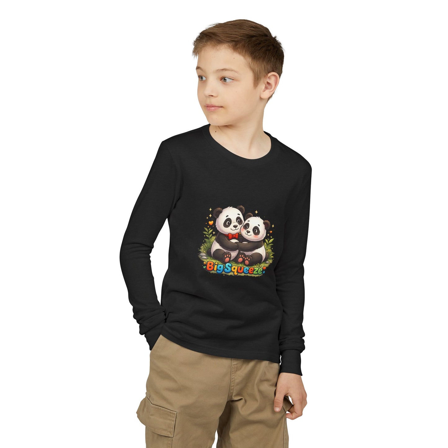 Big Squeeze Panda Youth Jersey Long Sleeve Tee
