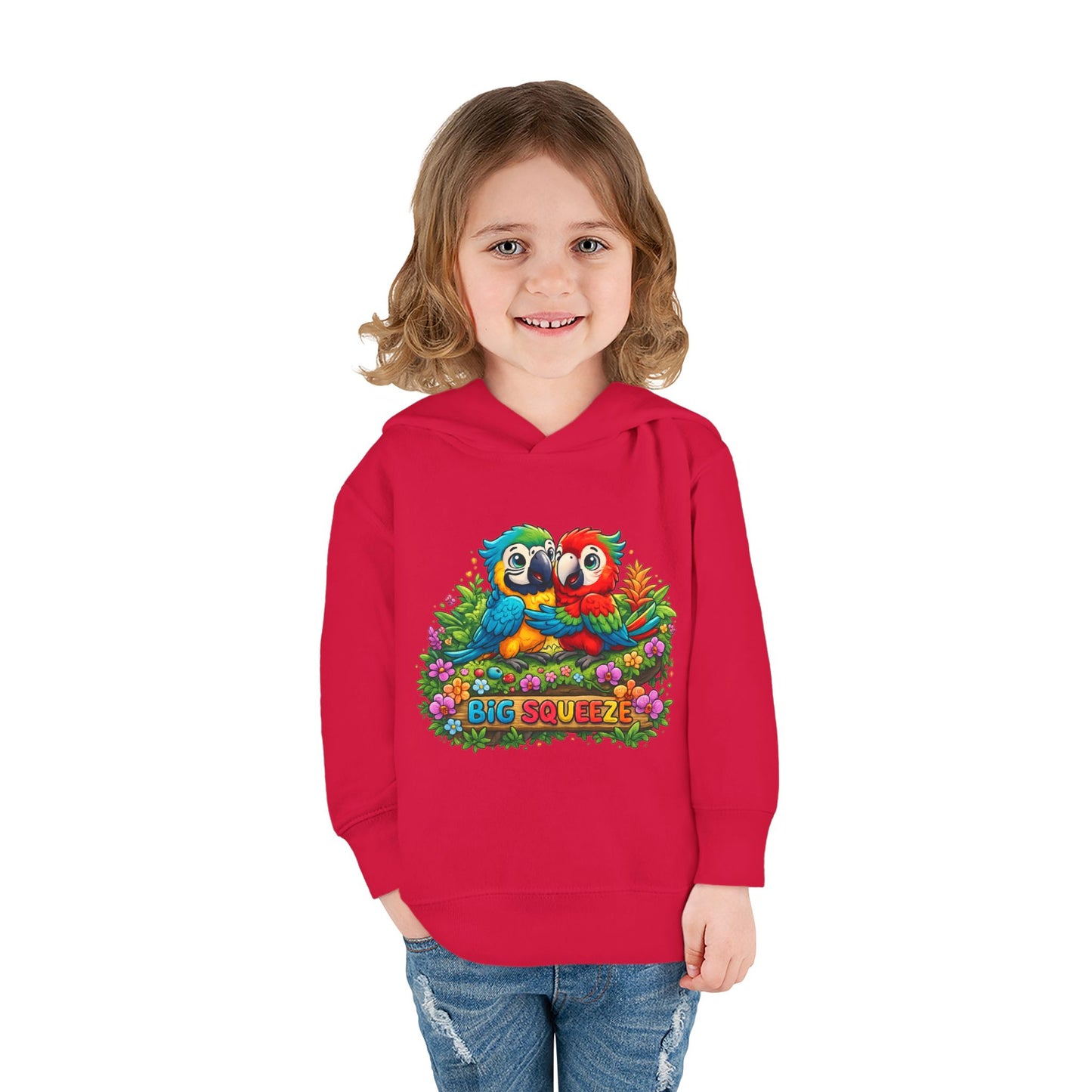 Big Squeeze Macaw Toddler Pullover Fleece Hoodie