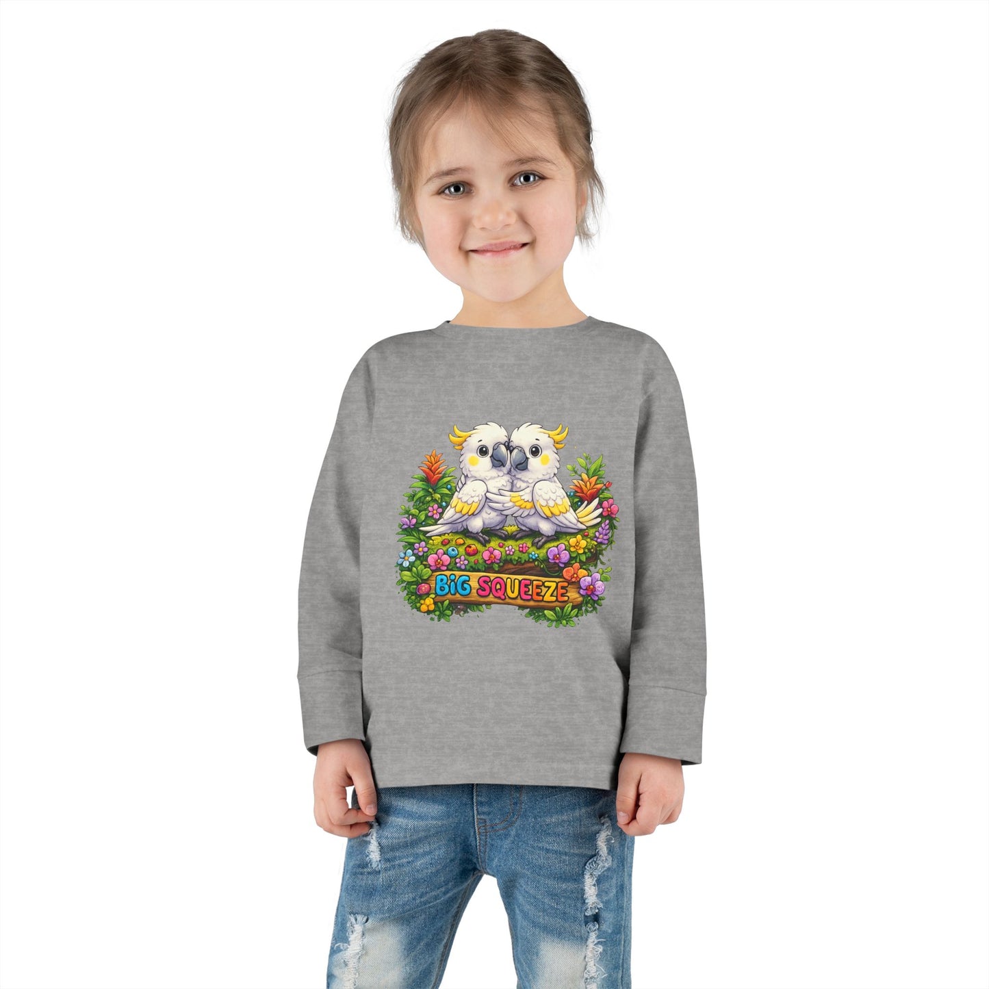Big Squeeze Cockatoo Toddler Long Sleeve Tee