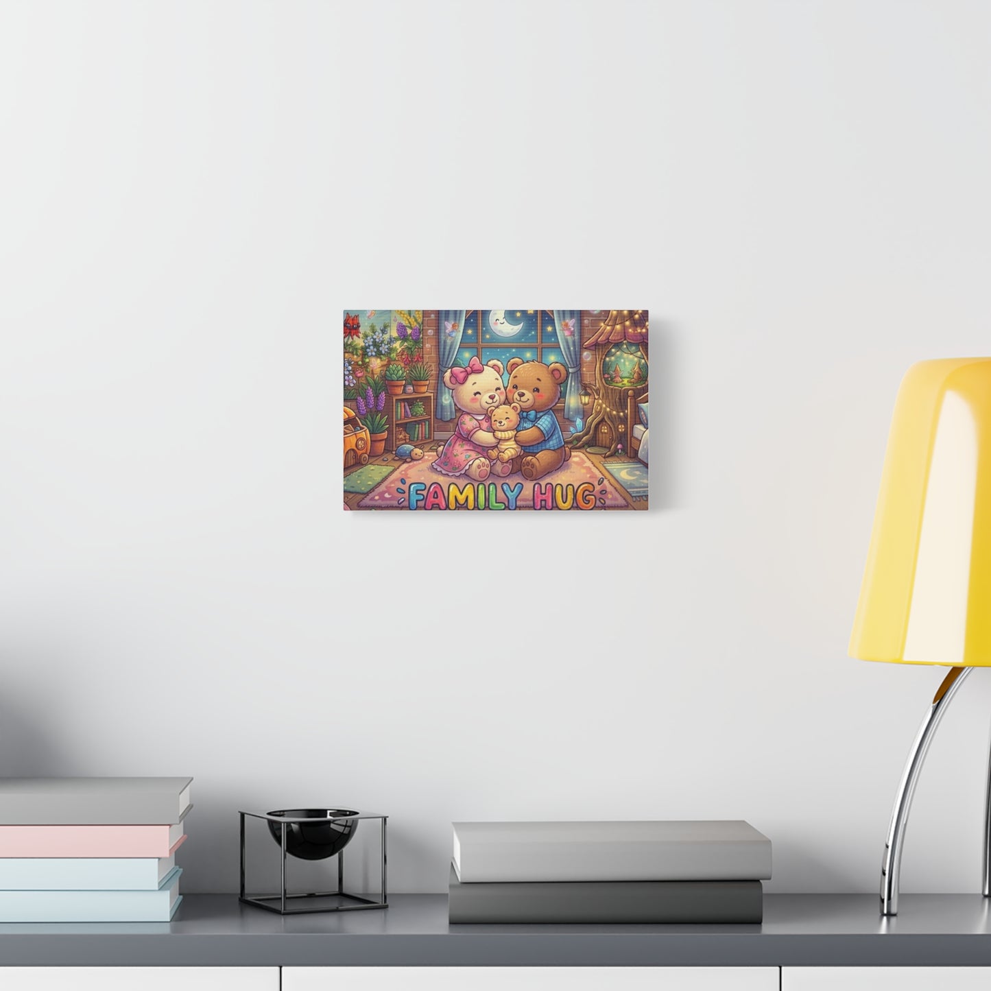 Family Hug Teddy Classic Canvas