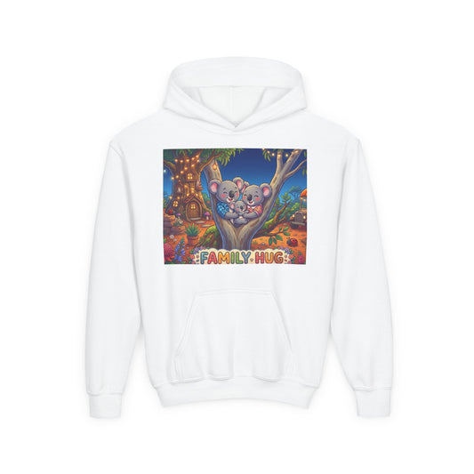 Family Hug Koala Youth Heavy Blend Hooded Sweatshirt