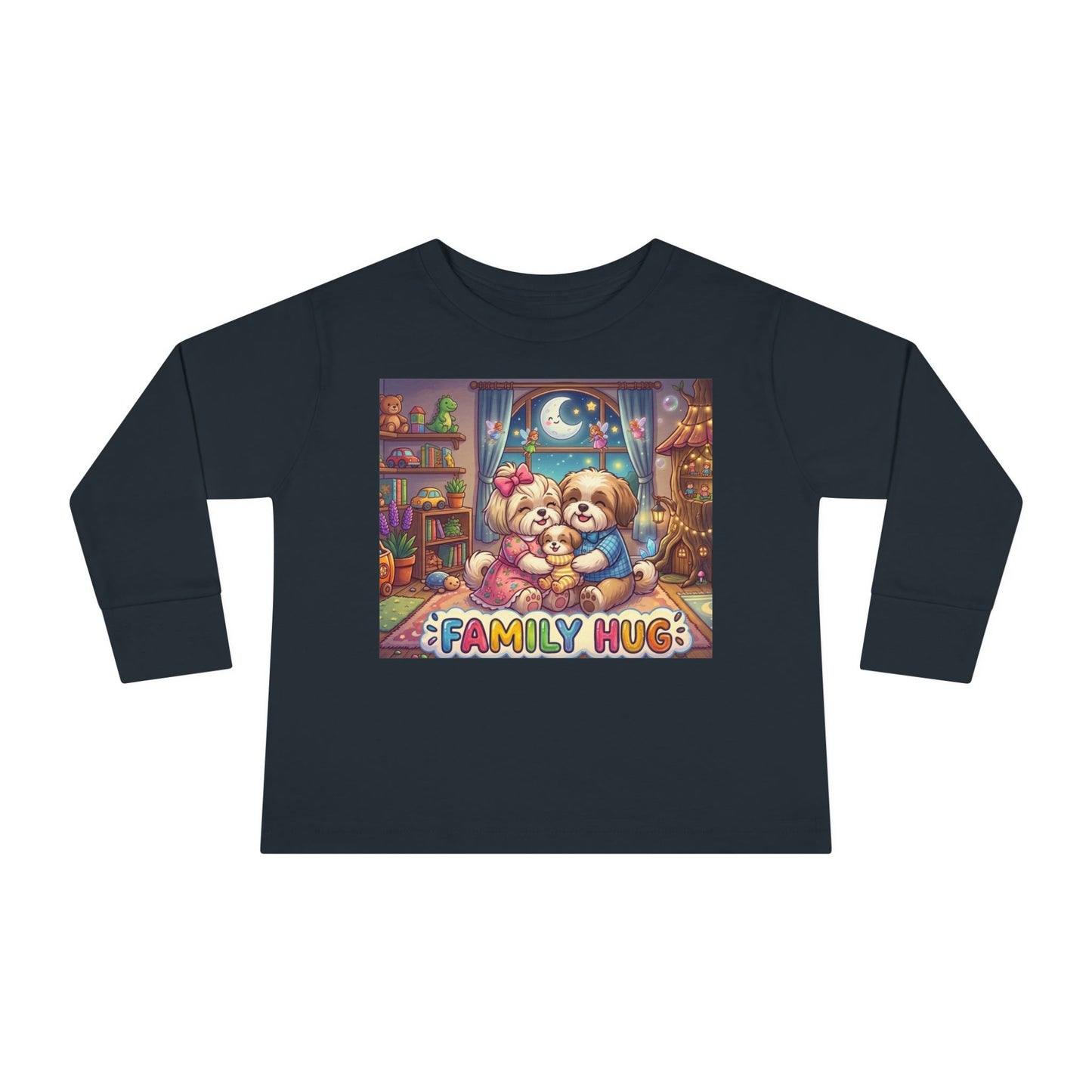 Family Hug Shih Tzu Toddler Long Sleeve Tee