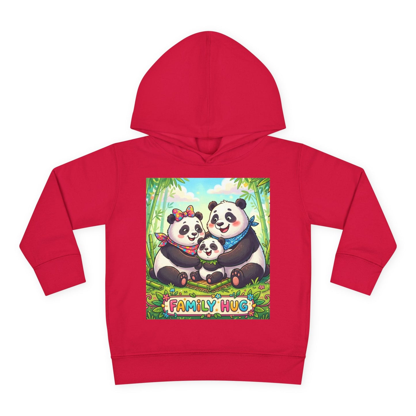 Family Hug Panda Toddler Pullover Fleece Hoodie
