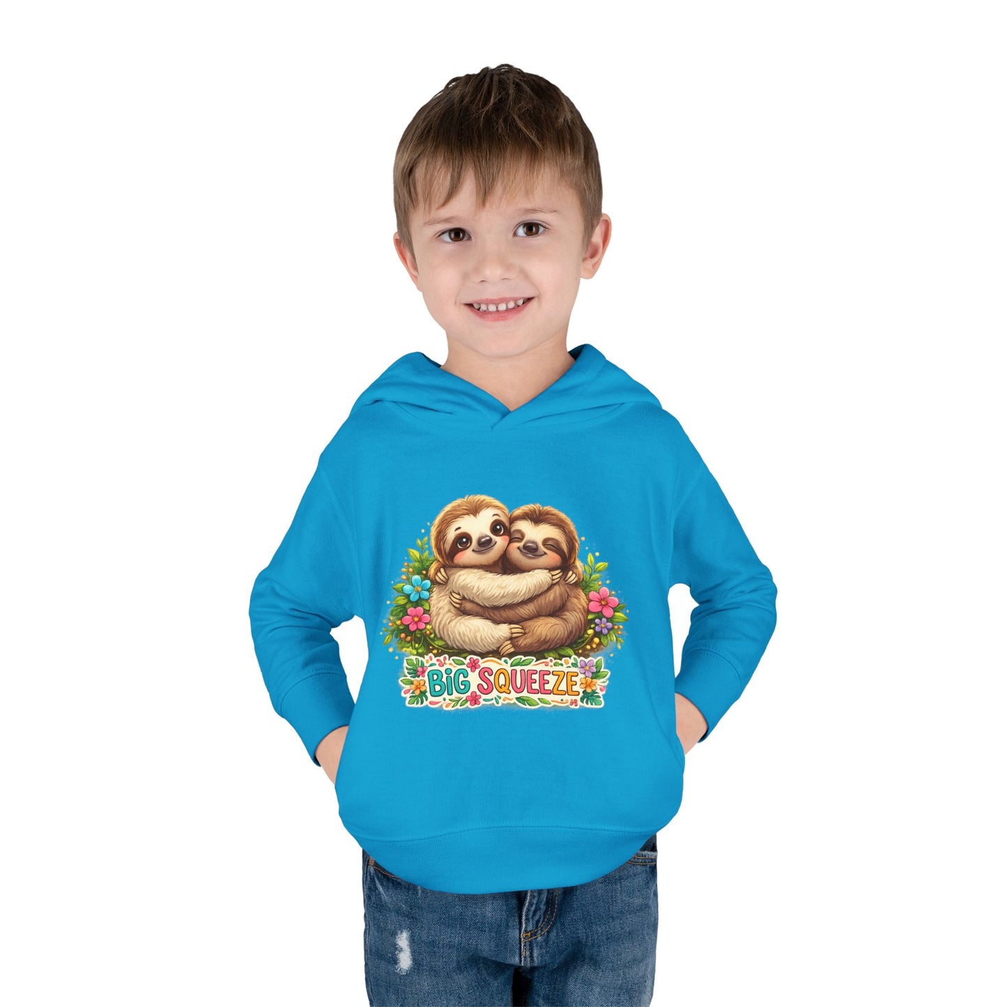 Big Squeeze Sloth Toddler Pullover Fleece Hoodie