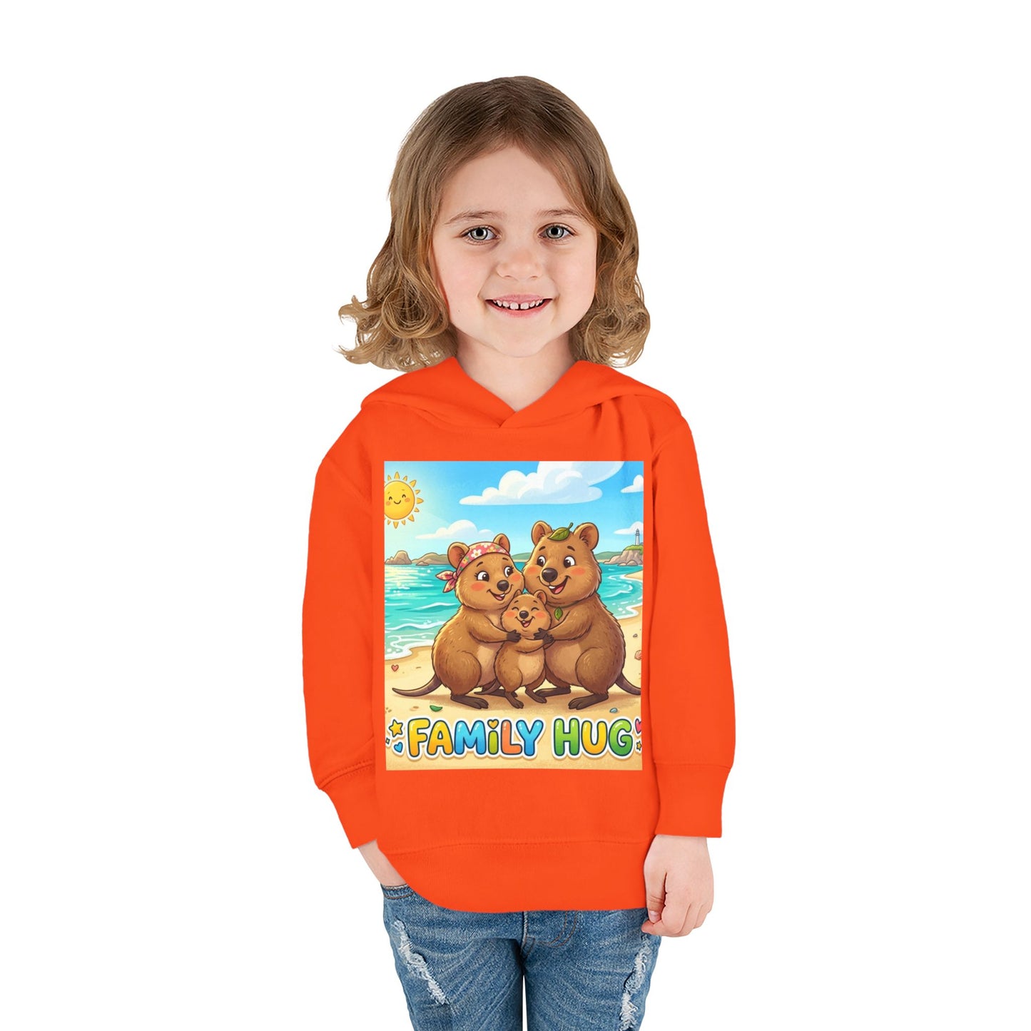 Family Hug Quokka Toddler Pullover Fleece Hoodie