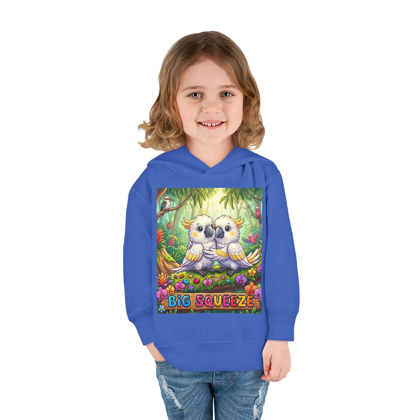 Big Squeeze Cockatoo Toddler Pullover Fleece Hoodie