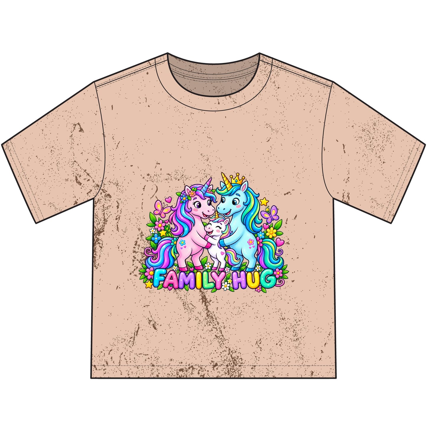 Family Hug Unicorn Heavyweight Color Blast Youth T-Shirt