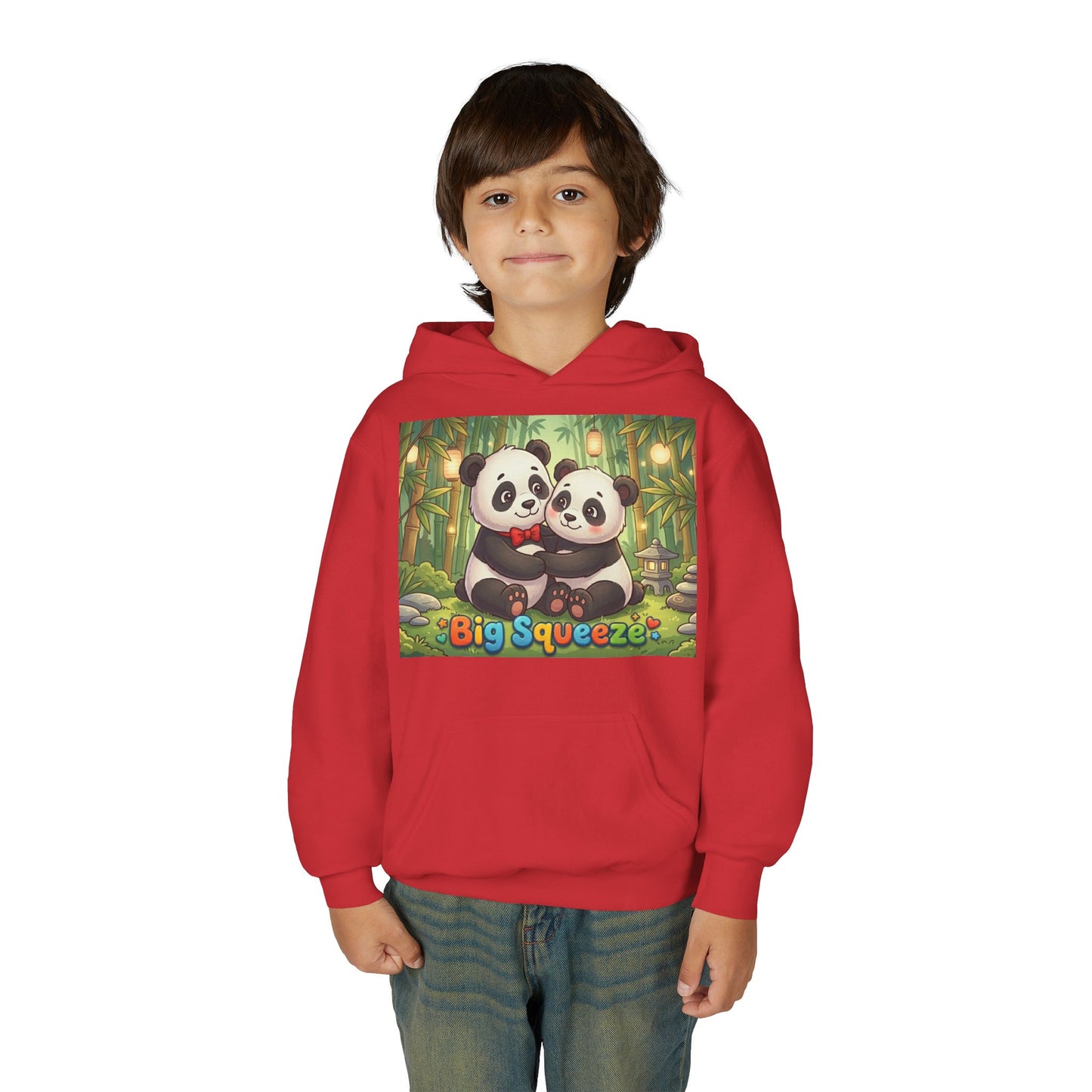 Big Squeeze Panda Youth Heavy Blend Hooded Sweatshirt
