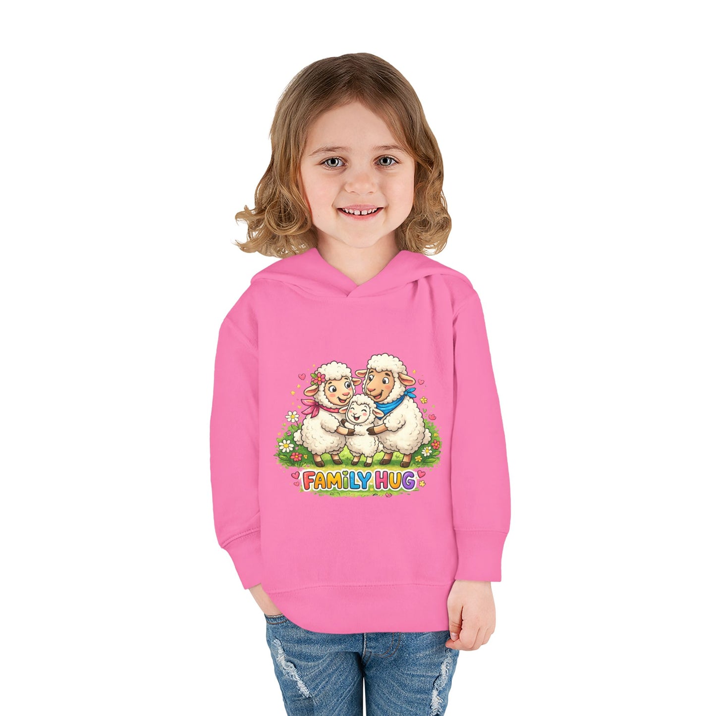 Family Hug Lamb Toddler Pullover Fleece Hoodie