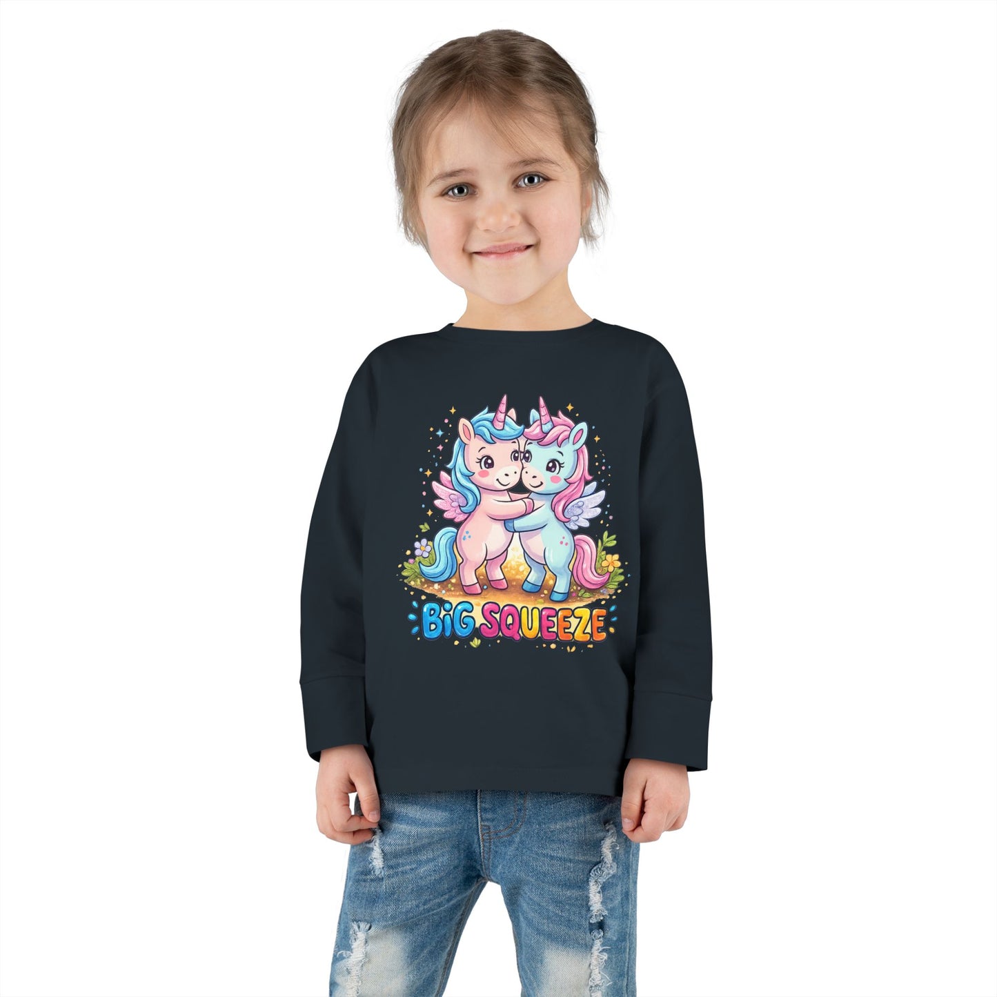 Big Squeeze Unicorn Toddler Long Sleeve Tee