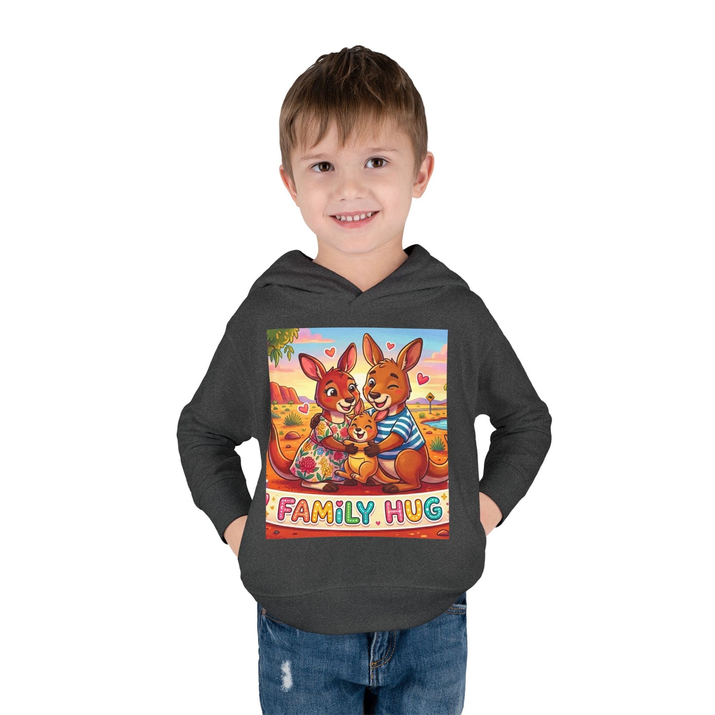 Family Hug Kangaroo Toddler Pullover Fleece Hoodie