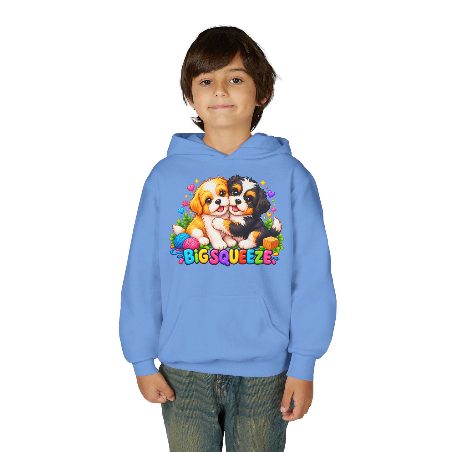 Big Squeeze Shih Tzu Youth Heavy Blend Hooded Sweatshirt