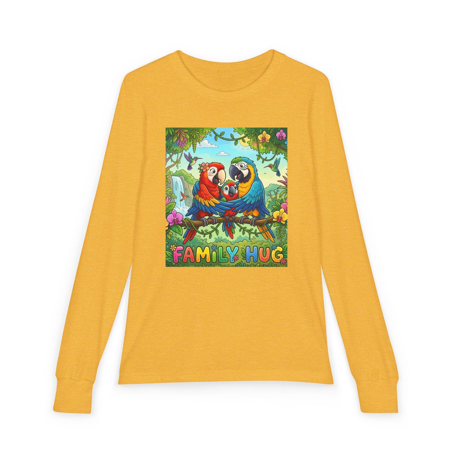 Family Hug Macaw Youth Jersey Long Sleeve Tee