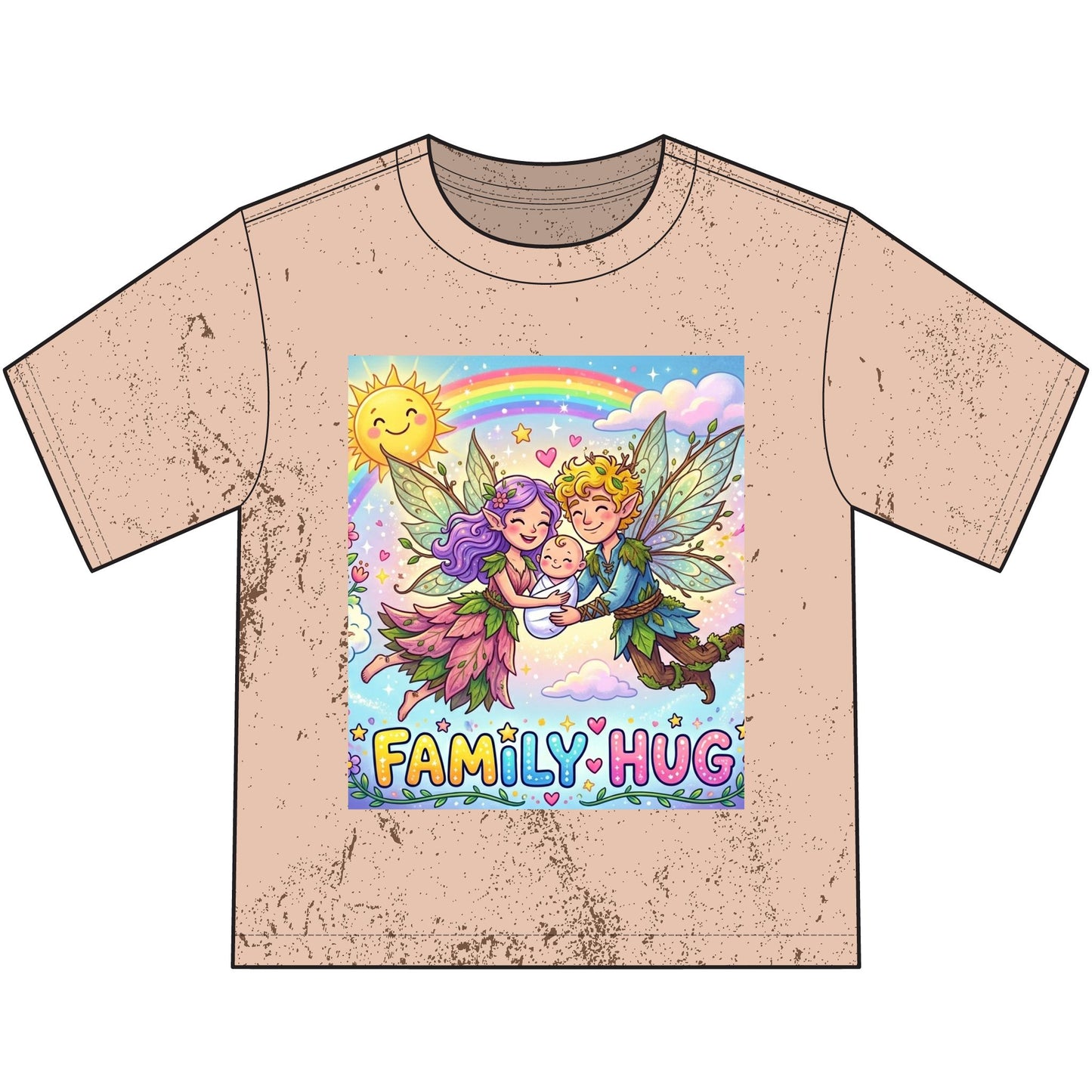 Family Hug Fairy Heavyweight Color Blast Youth T-Shirt