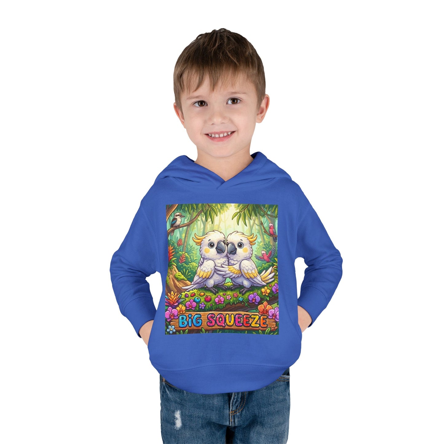 Big Squeeze Cockatoo Toddler Pullover Fleece Hoodie