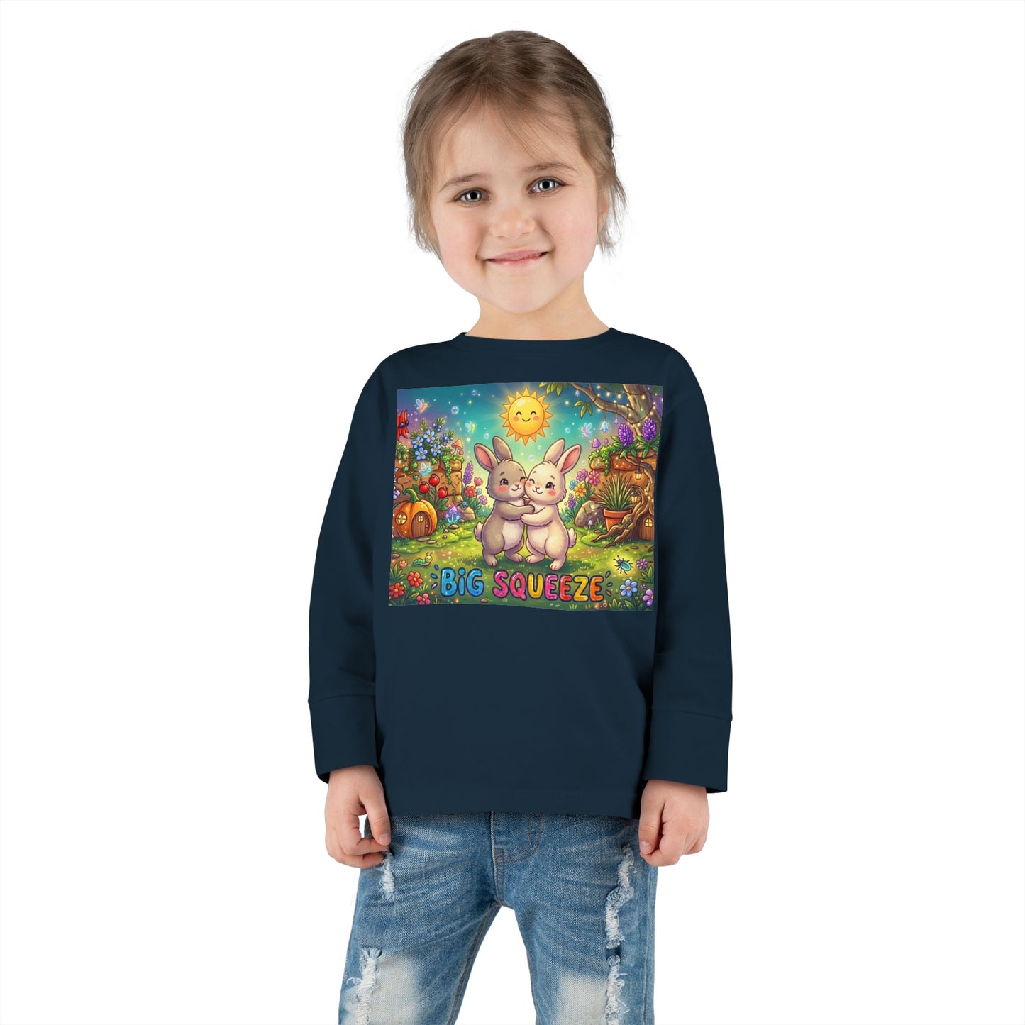 Big Squeeze Bunny Toddler Long Sleeve Tee
