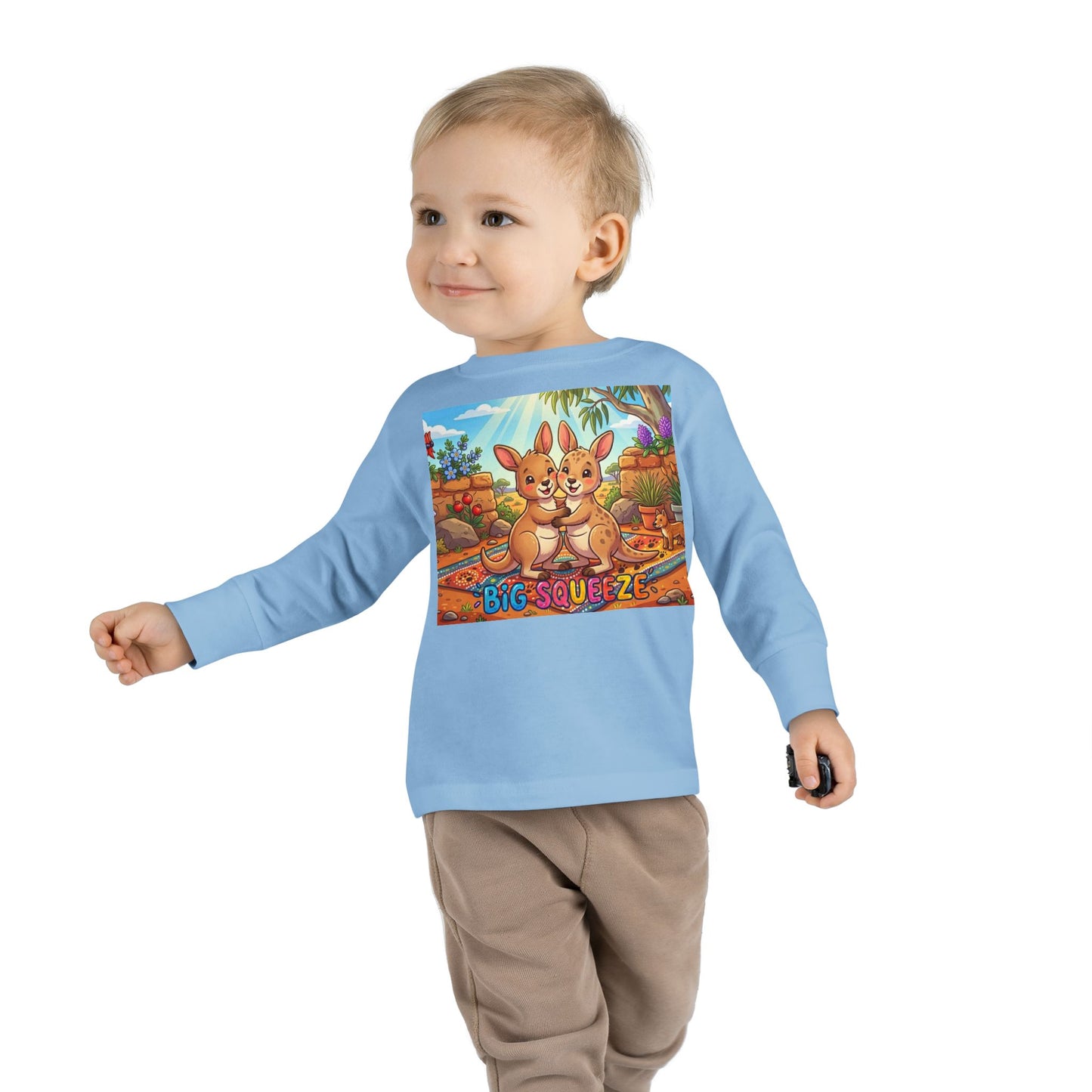 Big Squeeze Kangaroo Toddler Long Sleeve Tee