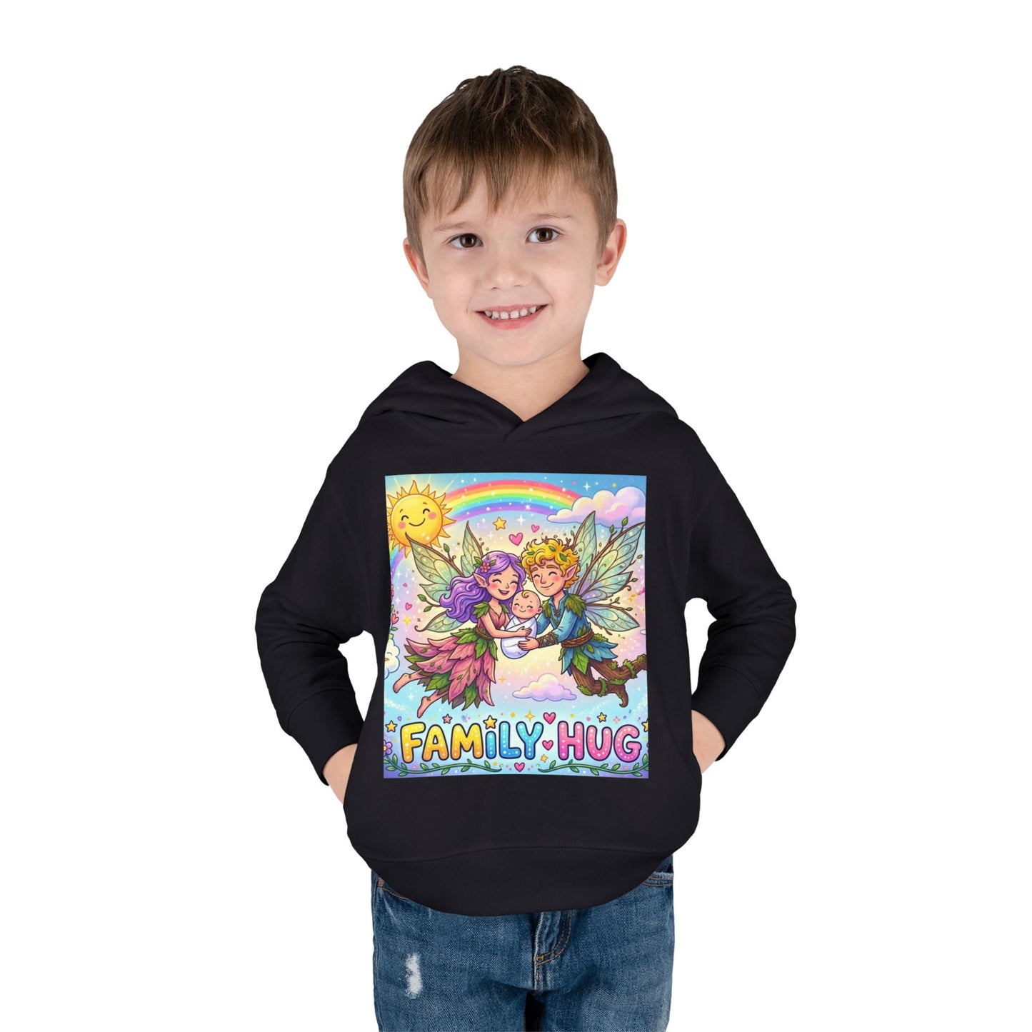 Family Hug Fairy Toddler Pullover Fleece Hoodie