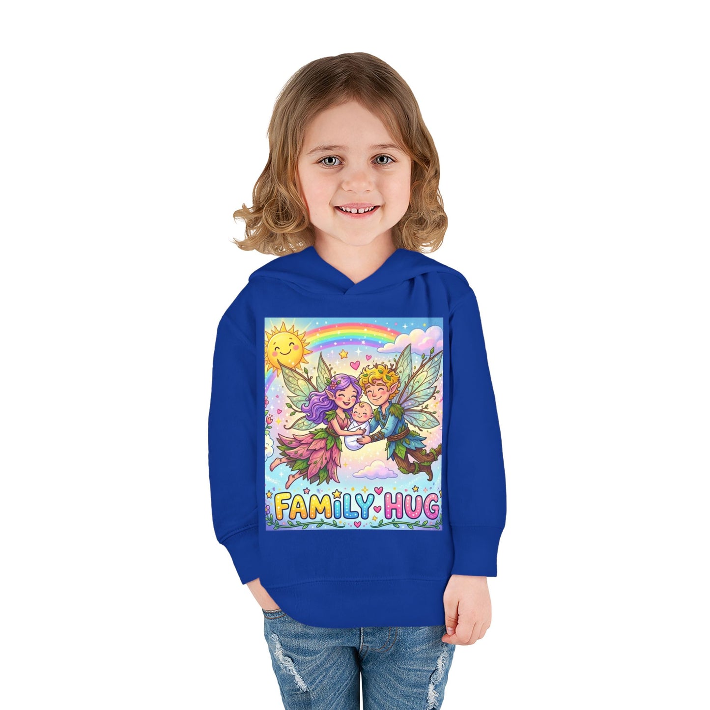 Family Hug Fairy Toddler Pullover Fleece Hoodie
