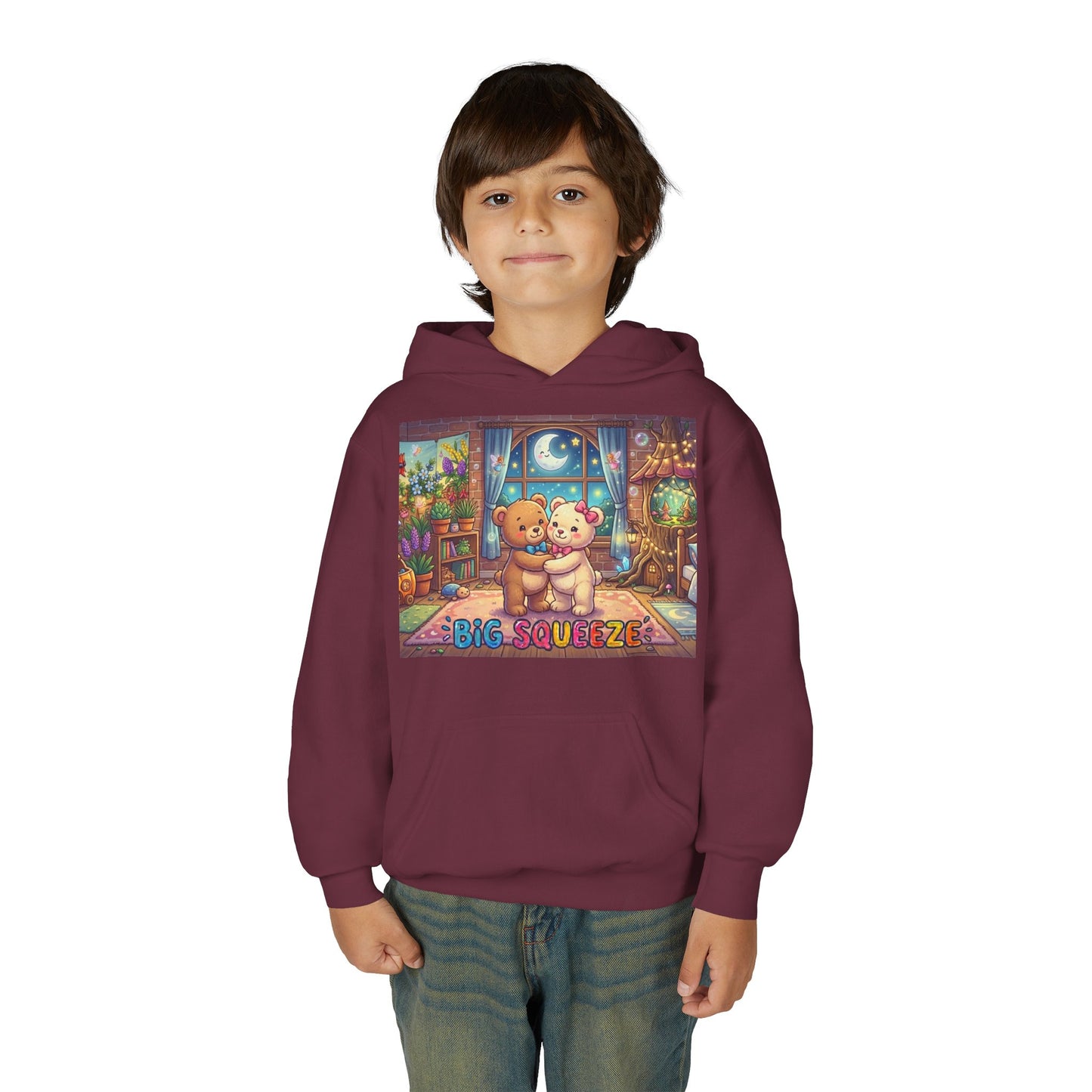 Big Squeeze Teddy Youth Heavy Blend Hooded Sweatshirt