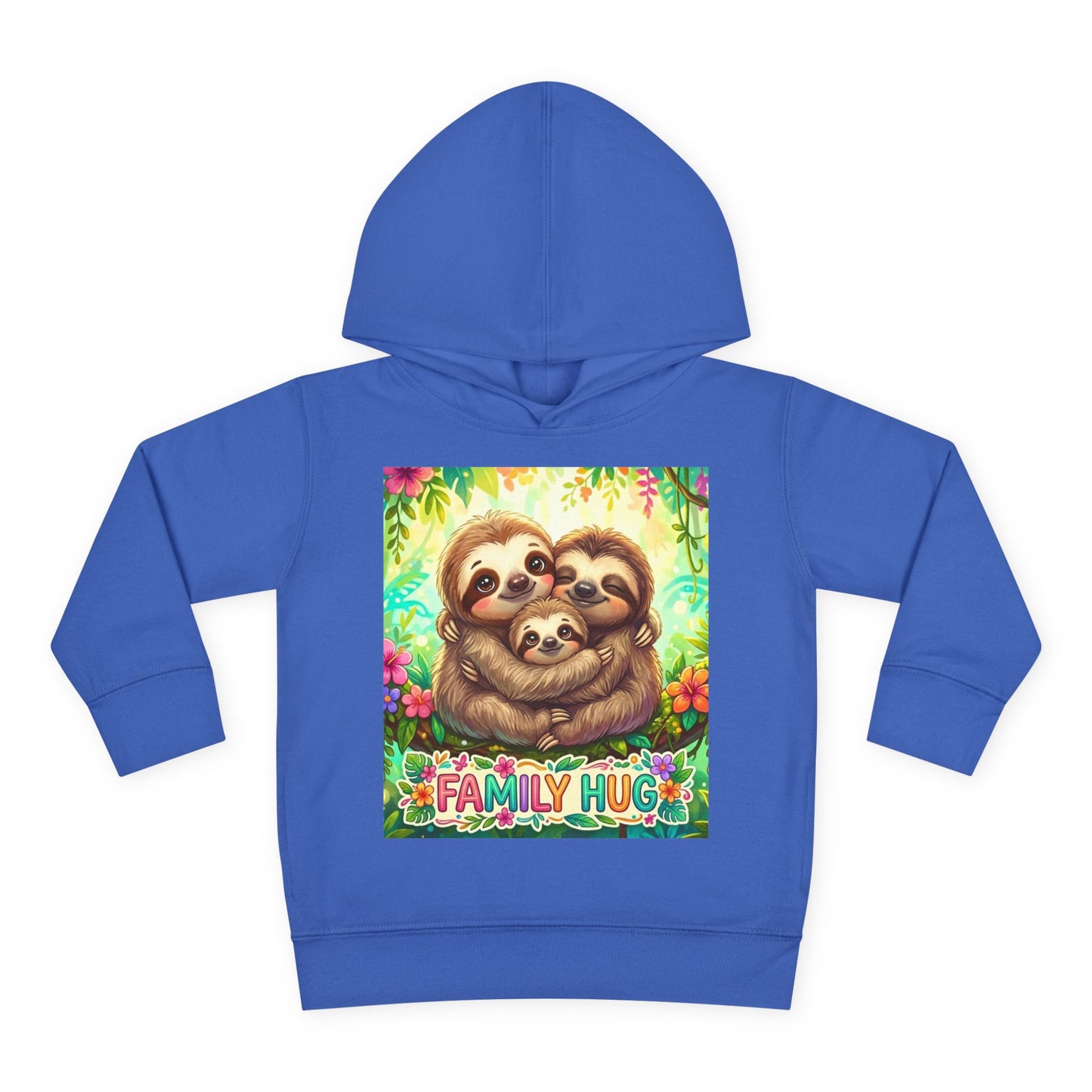 Family Hug Sloth Toddler Pullover Fleece Hoodie