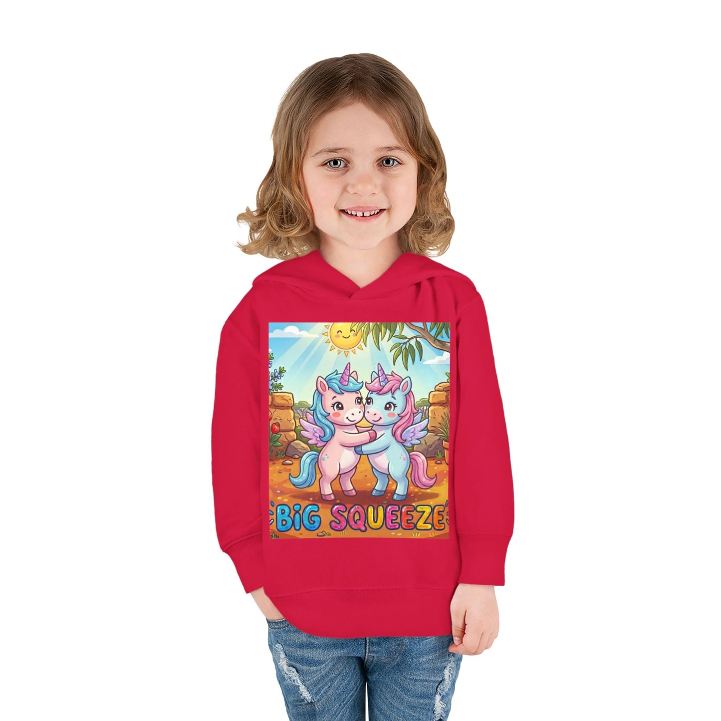 Big Squeeze Unicorn Toddler Pullover Fleece Hoodie