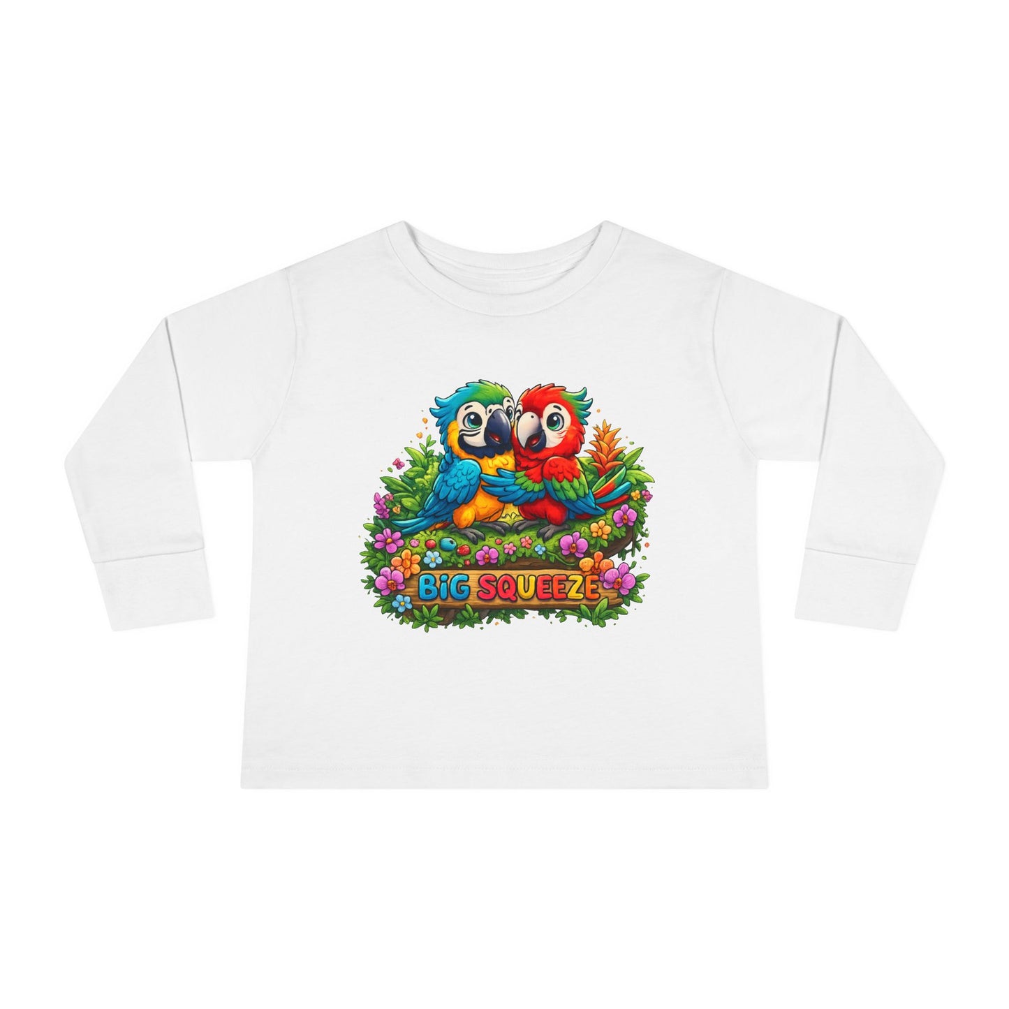 Big Squeeze Macaw Toddler Long Sleeve Tee
