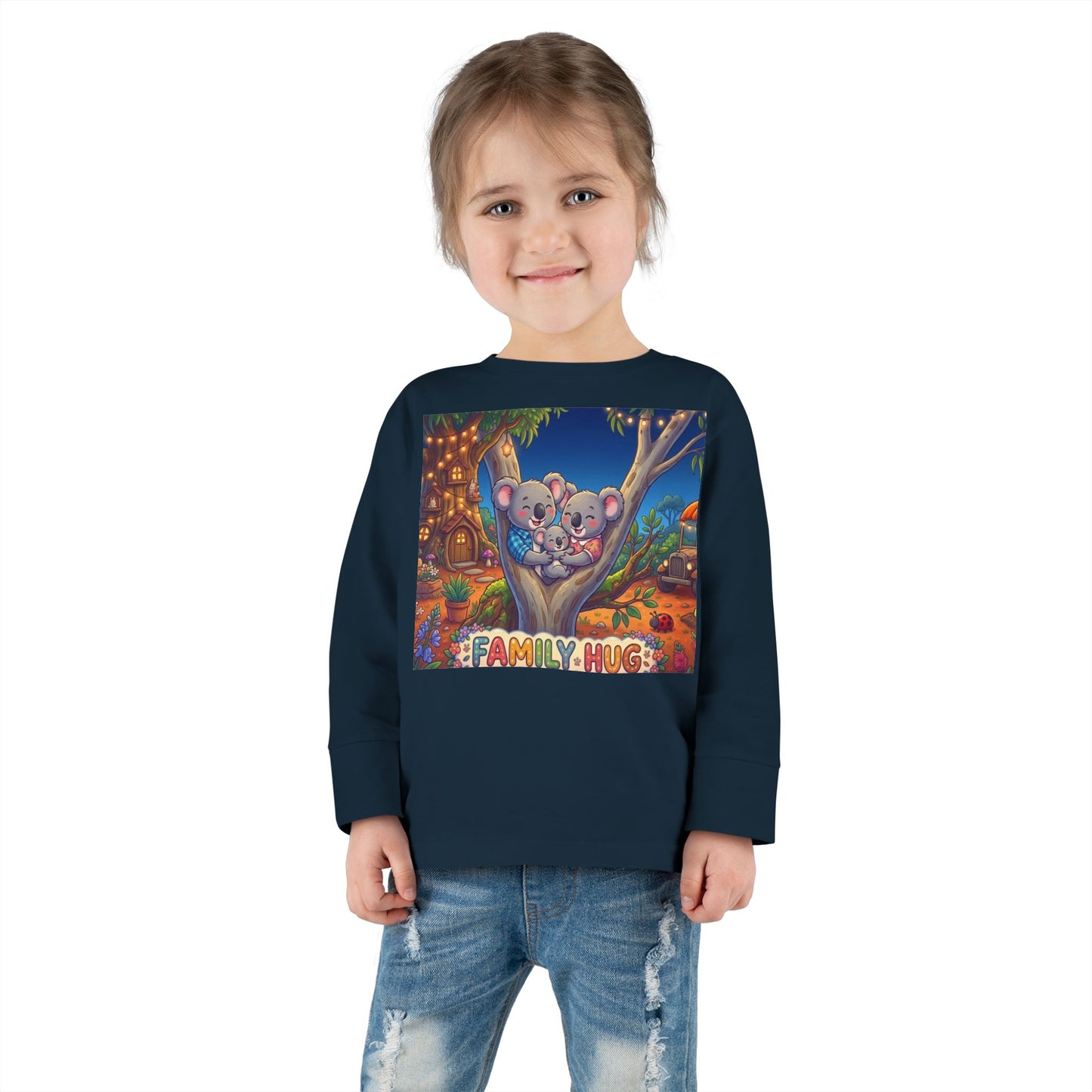 Family Hug Koala Toddler Long Sleeve Tee