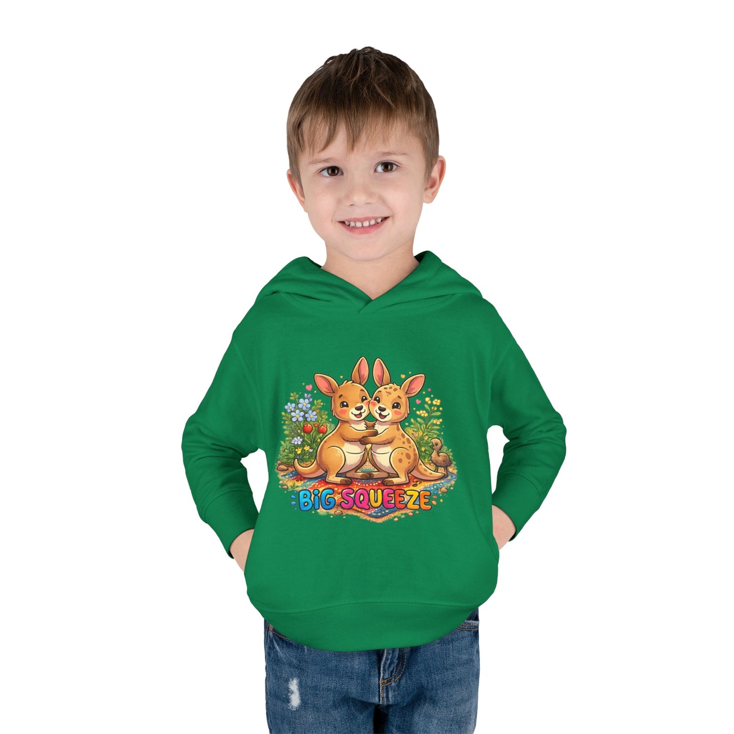 Big Squeeze Kangaroo Toddler Pullover Fleece Hoodie