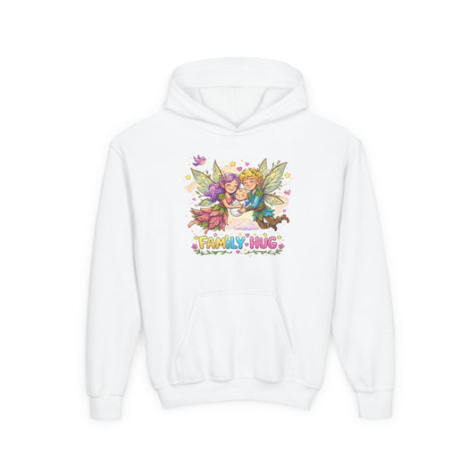 Family Hug Fairy Youth Heavy Blend Hooded Sweatshirt