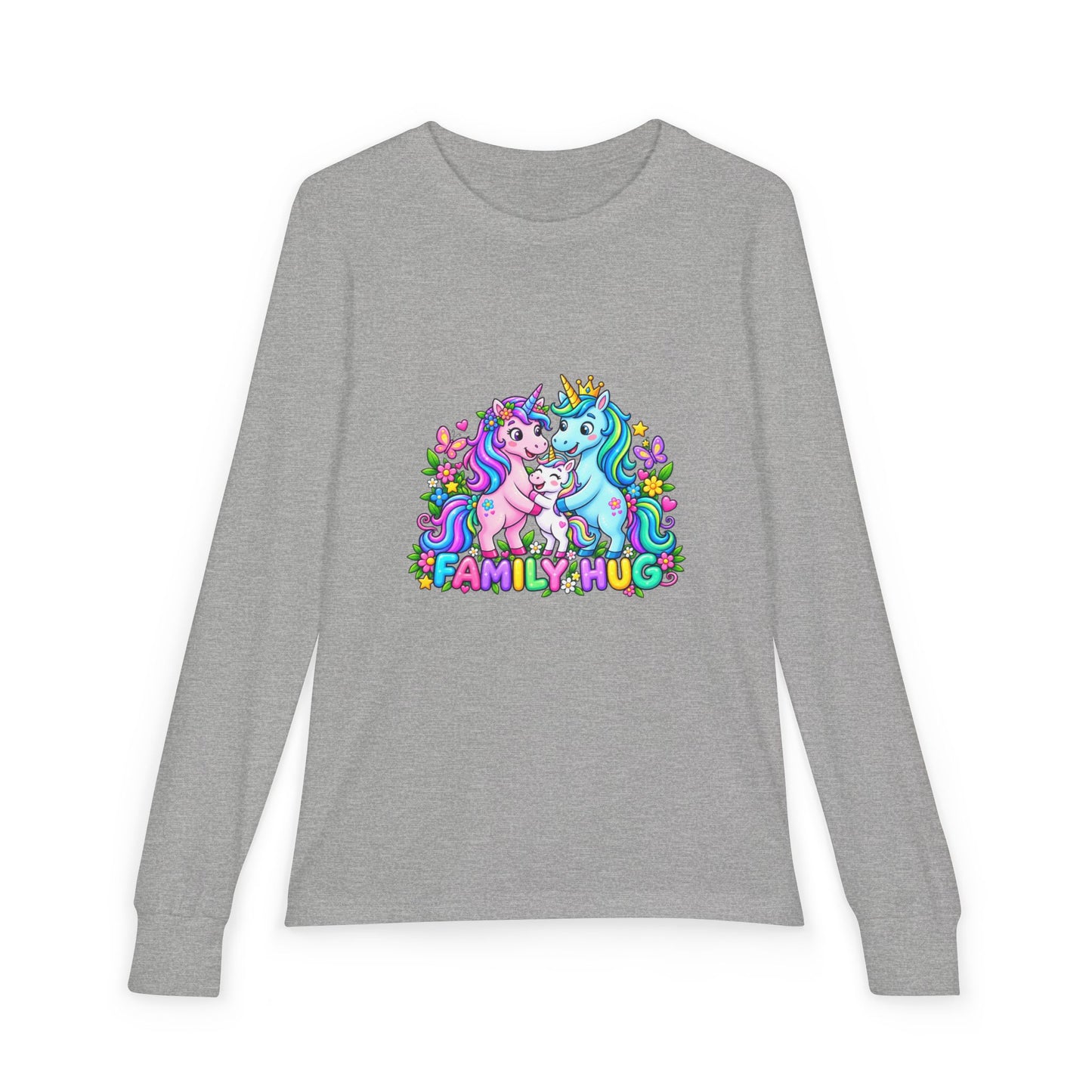 Family Hug Unicorn Youth Jersey Long Sleeve Tee