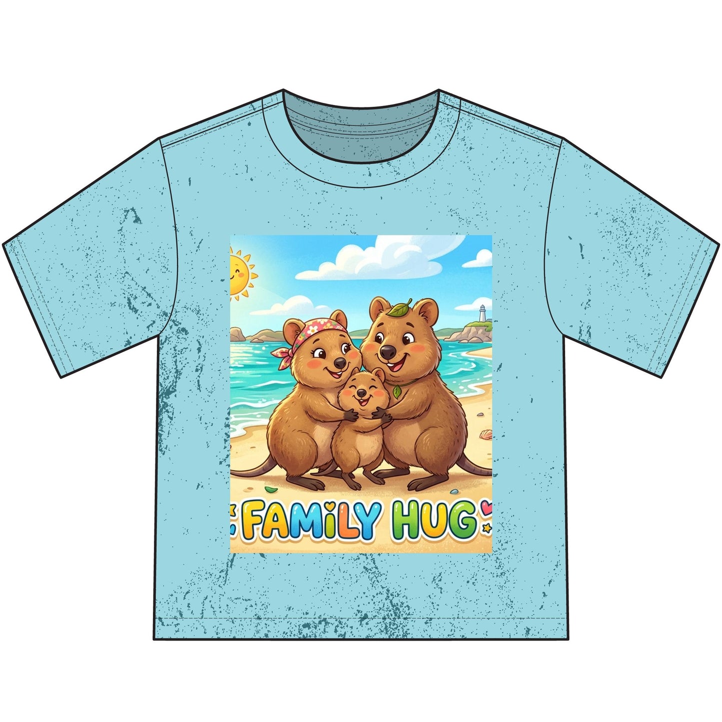 Family Hug Quokka Heavyweight Color Blast Youth T-Shirt