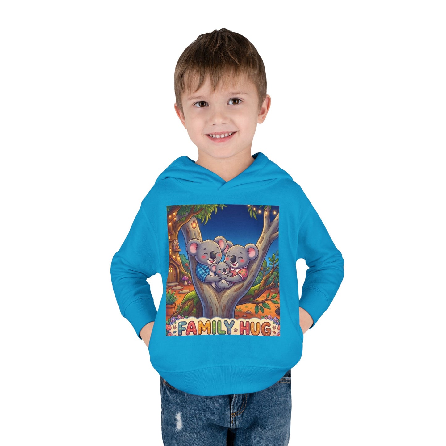 Family Hug Koala Toddler Pullover Fleece Hoodie
