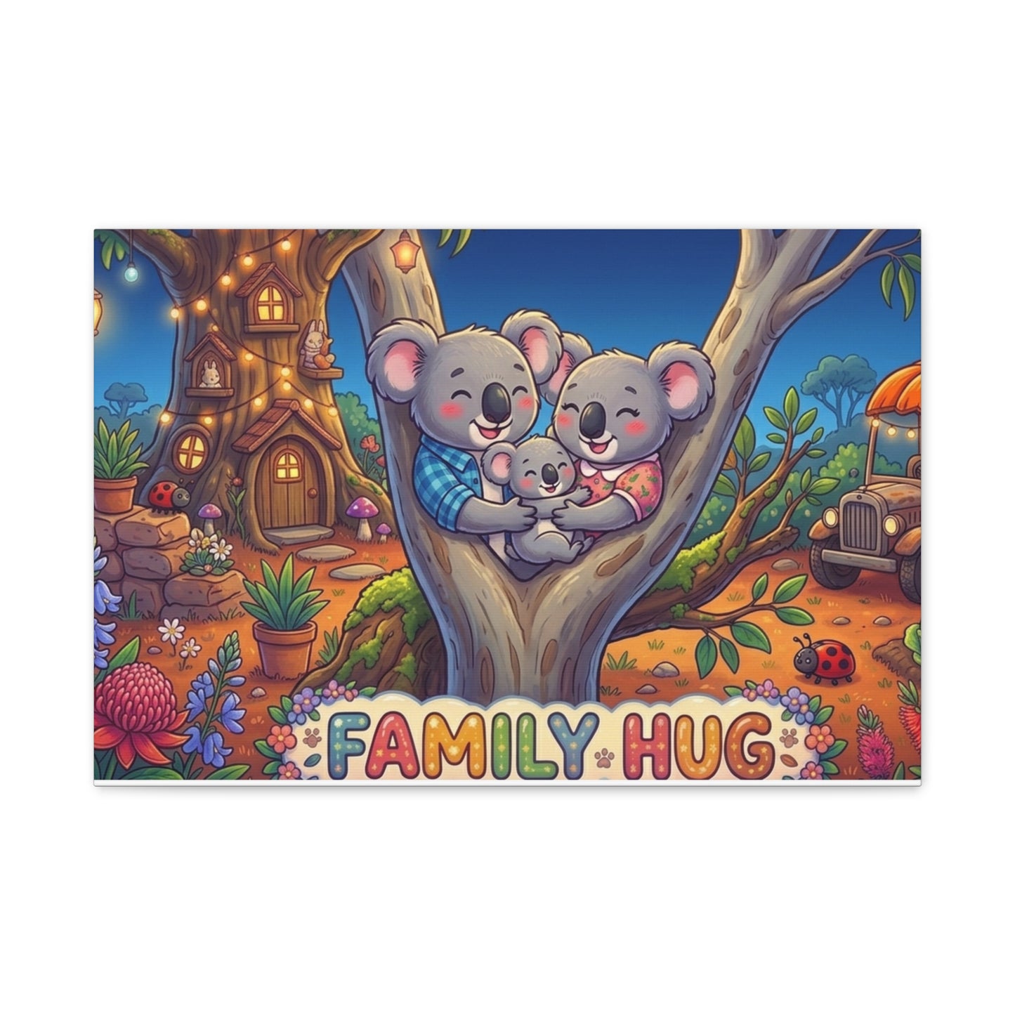 Family Hug Koala Classic Canvas
