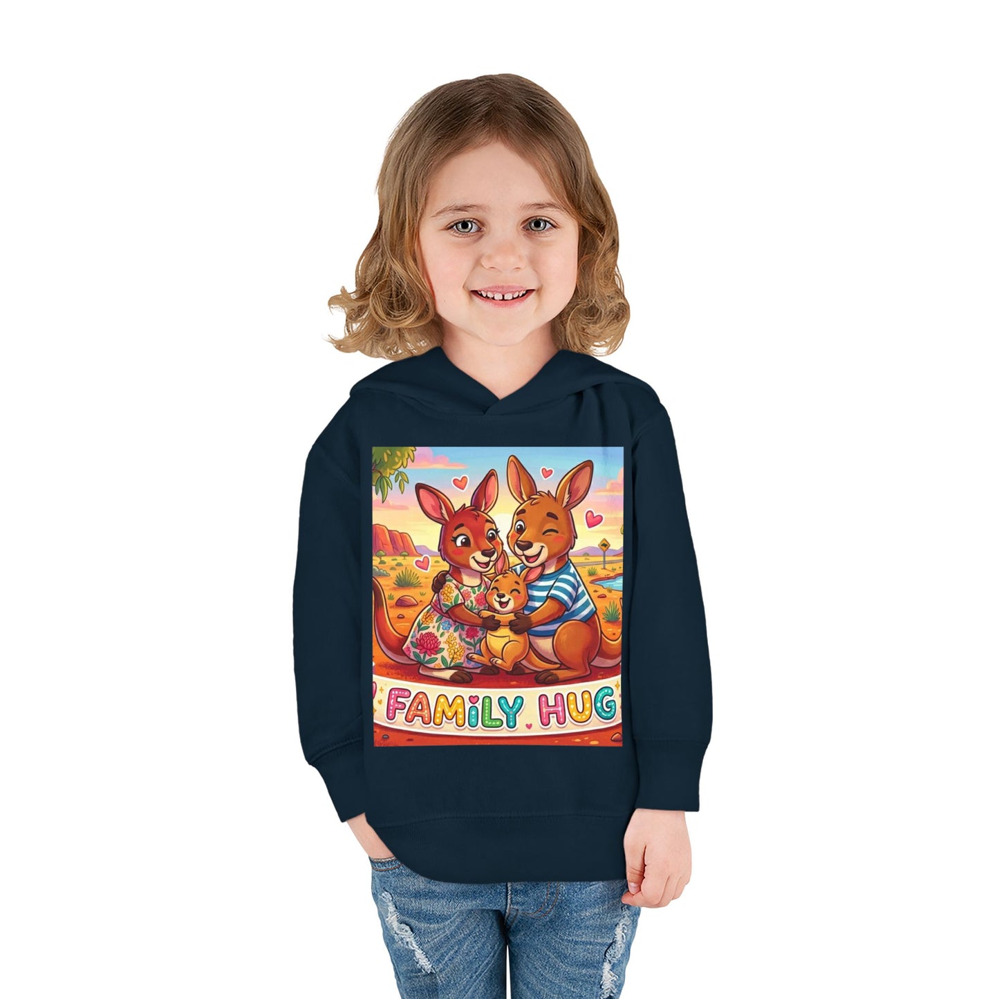 Family Hug Kangaroo Toddler Pullover Fleece Hoodie