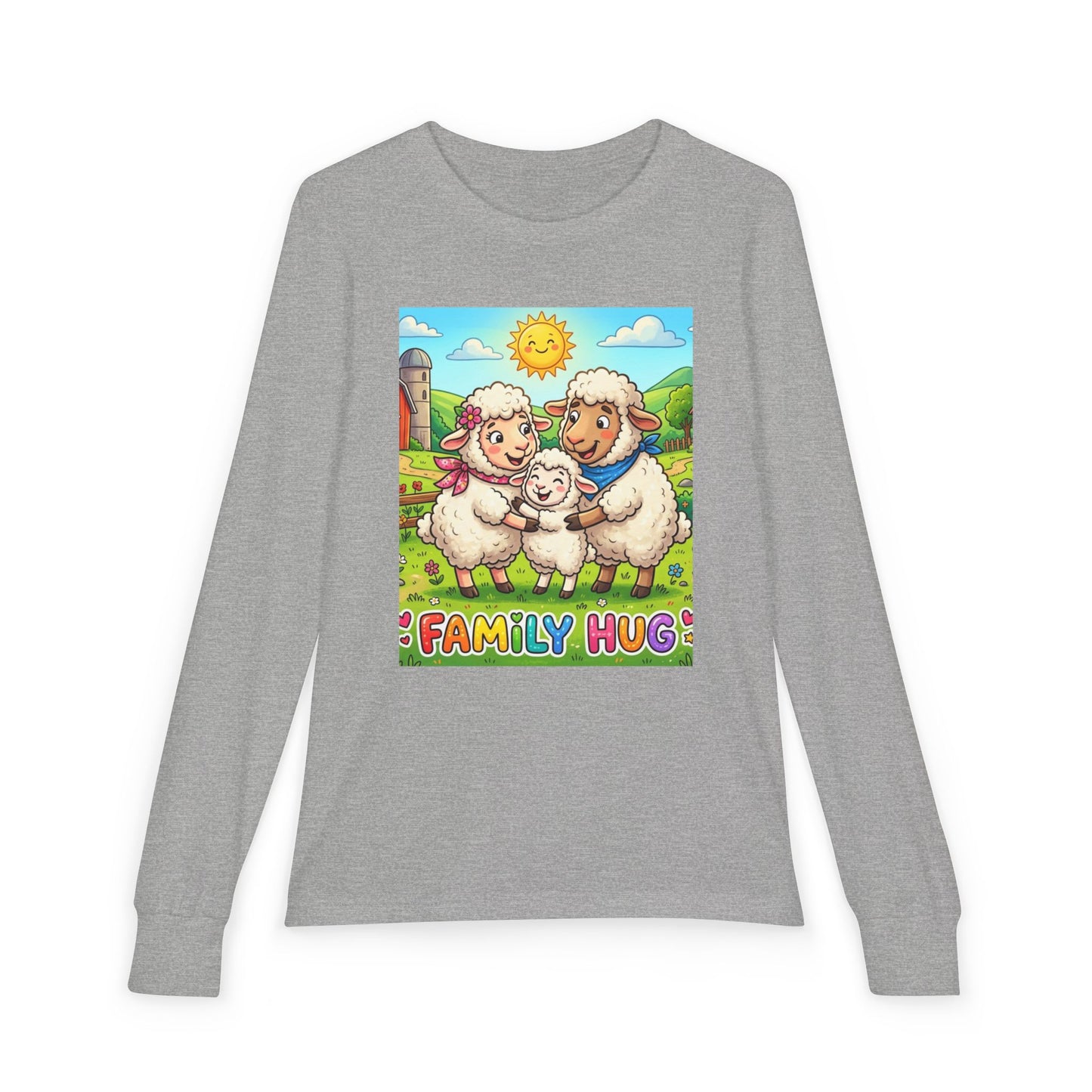 Family Hug Lamb Youth Jersey Long Sleeve Tee