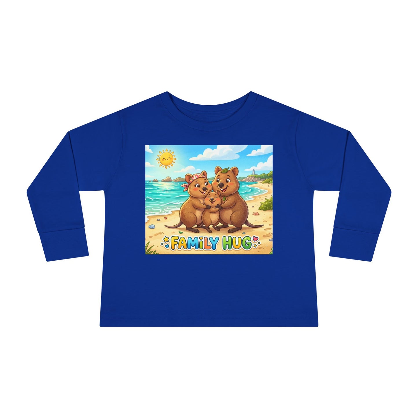 Family Hug Quokka Toddler Long Sleeve Tee