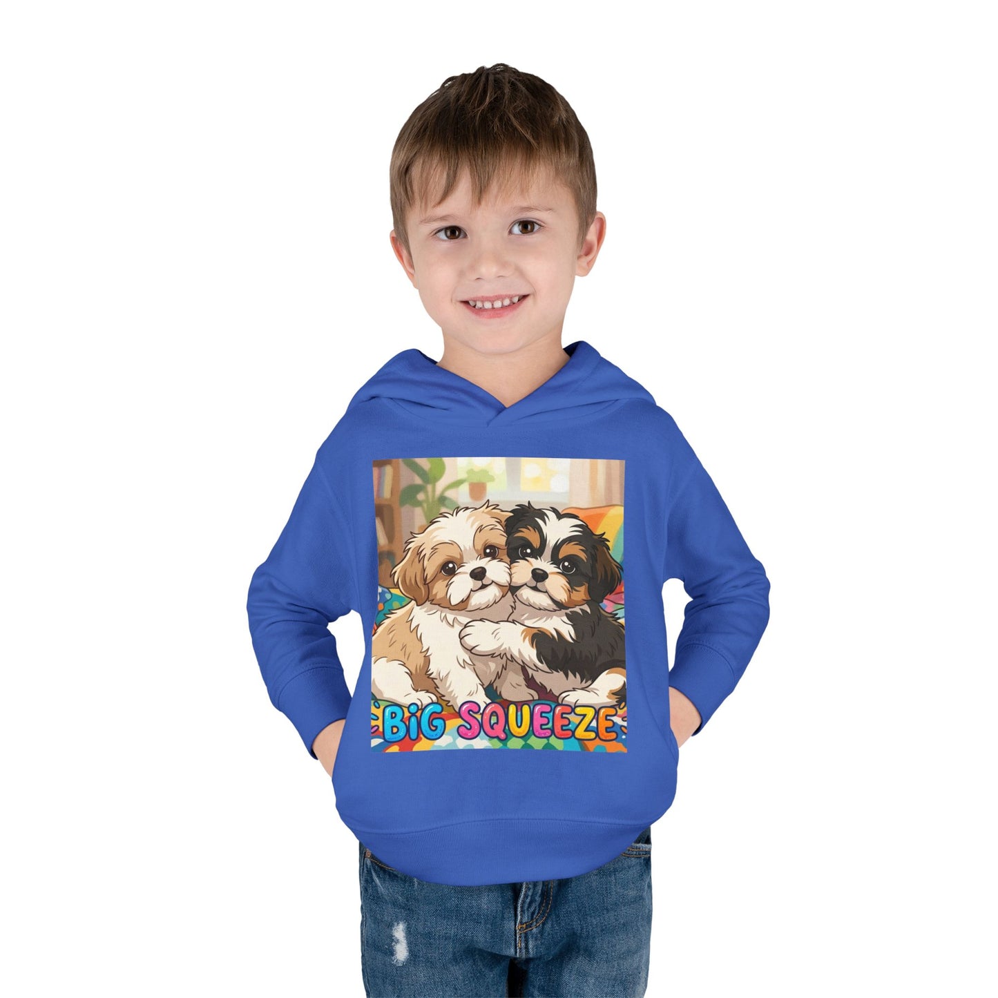Big Squeeze Shih Tzu Toddler Pullover Fleece Hoodie