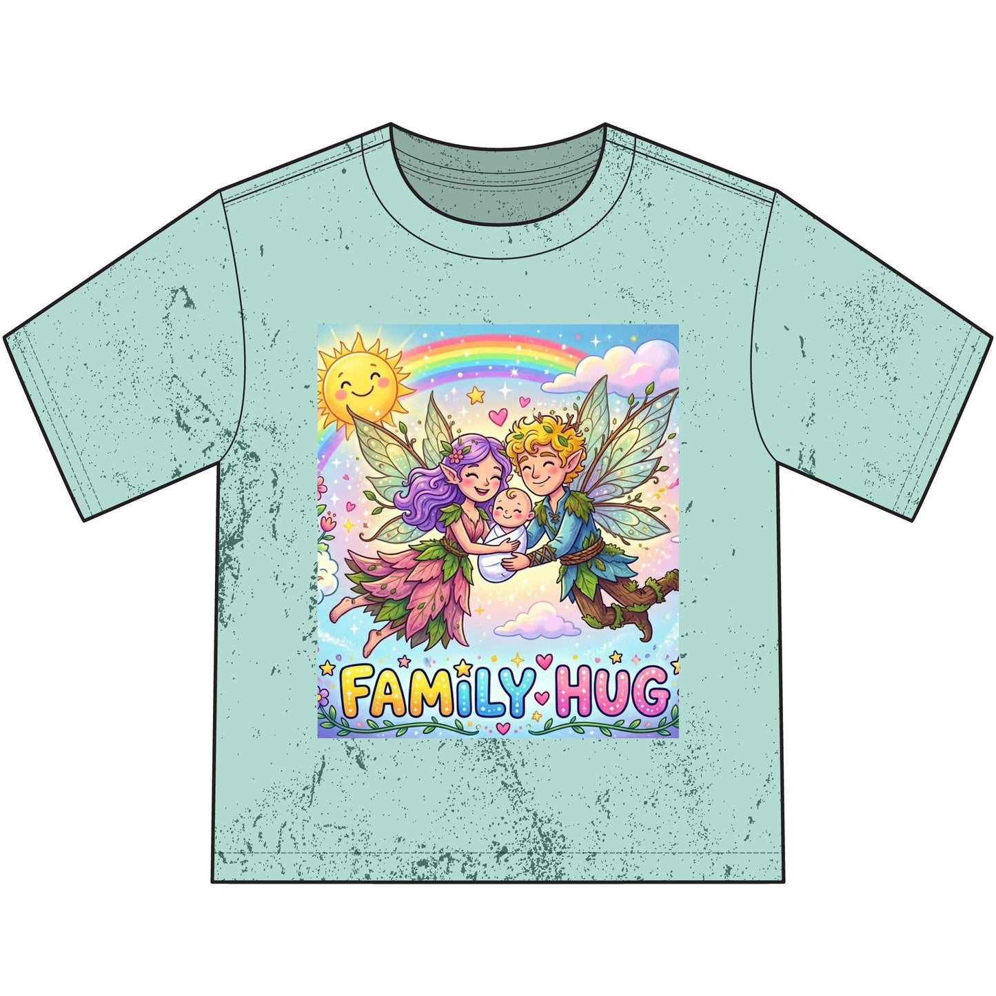 Family Hug Fairy Heavyweight Color Blast Youth T-Shirt