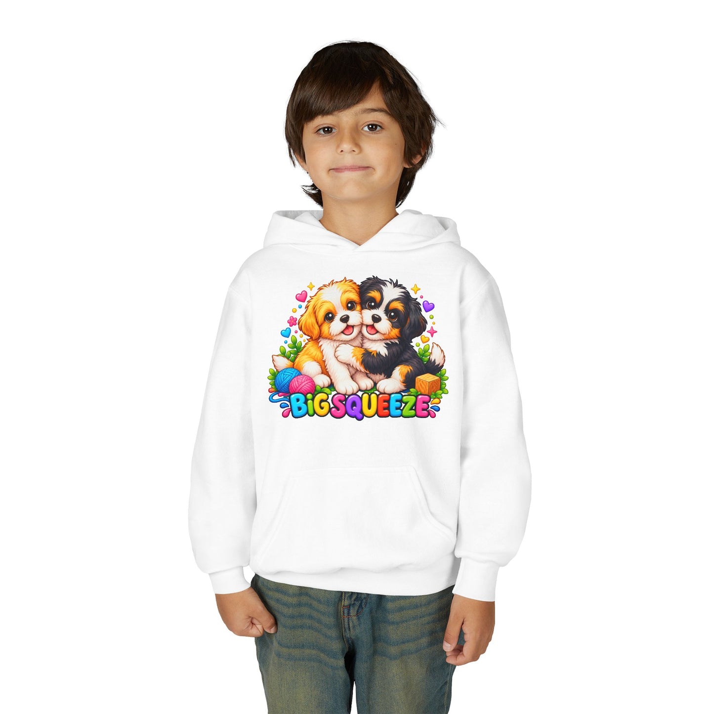 Big Squeeze Shih Tzu Youth Heavy Blend Hooded Sweatshirt