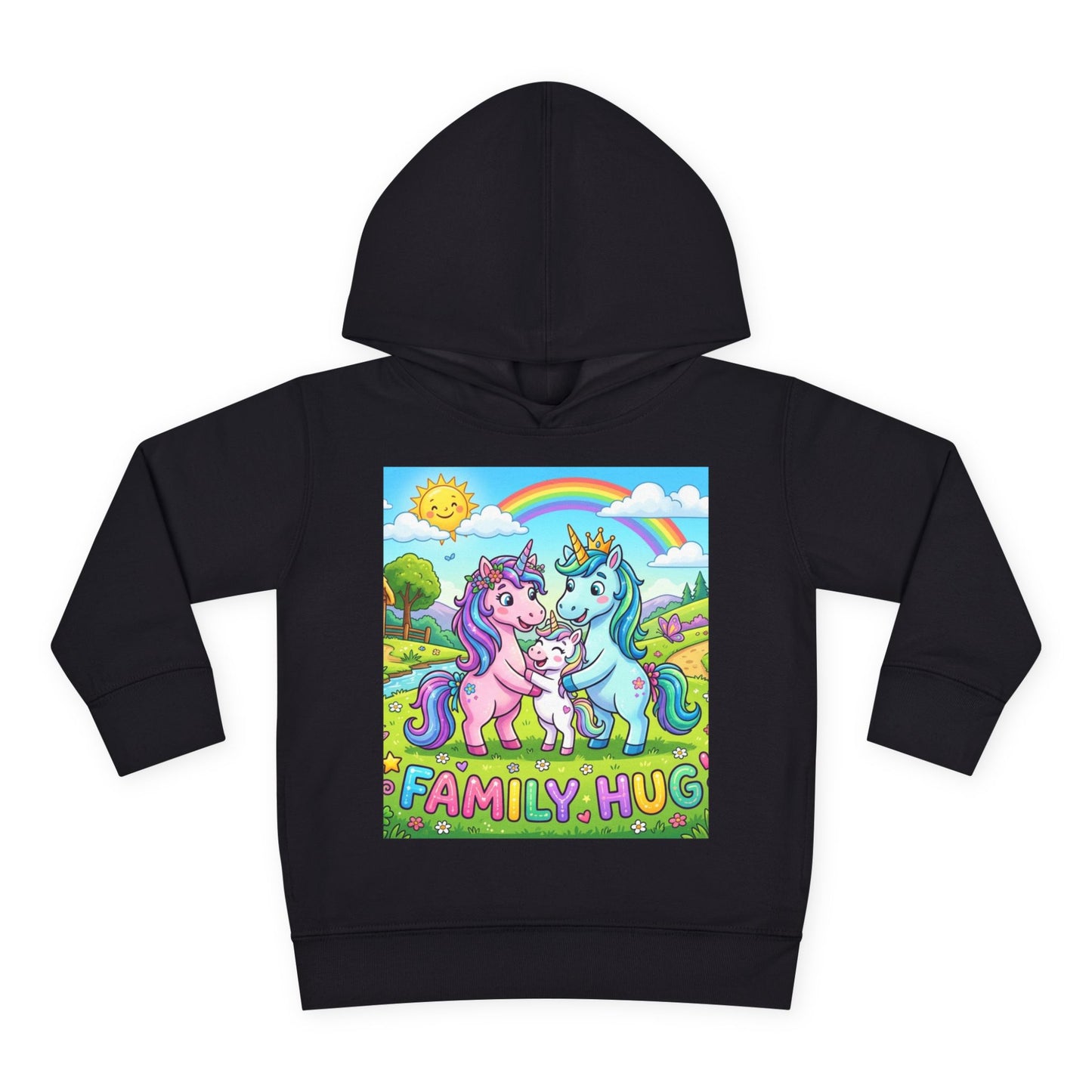 Family Hug Unicorn Toddler Pullover Fleece Hoodie