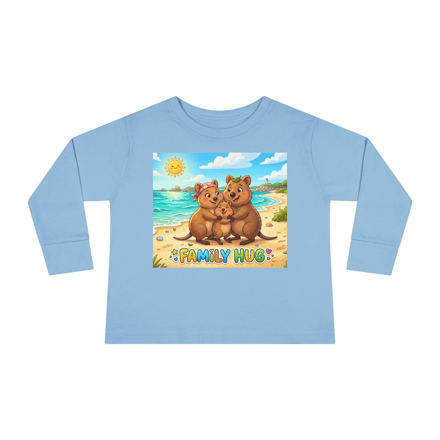 Family Hug Quokka Toddler Long Sleeve Tee