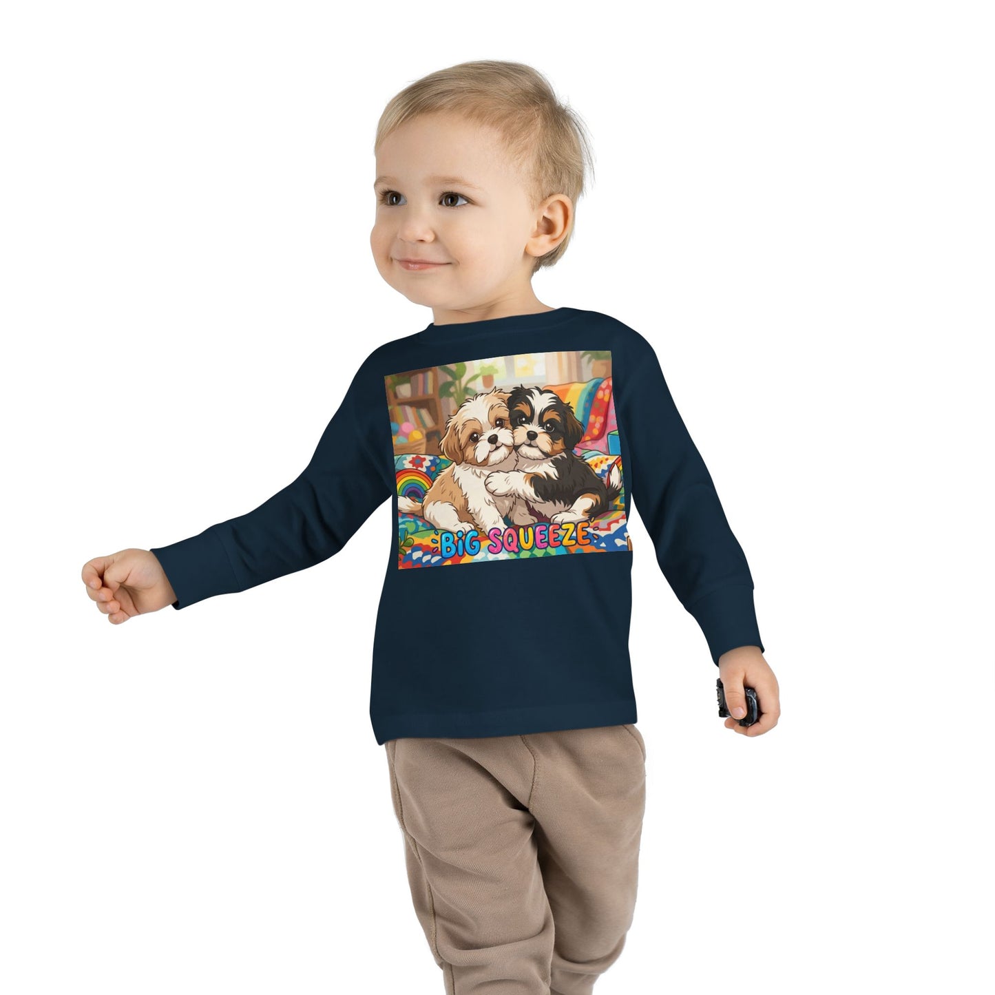 Big Squeeze Shih Tzu Toddler Long Sleeve Tee